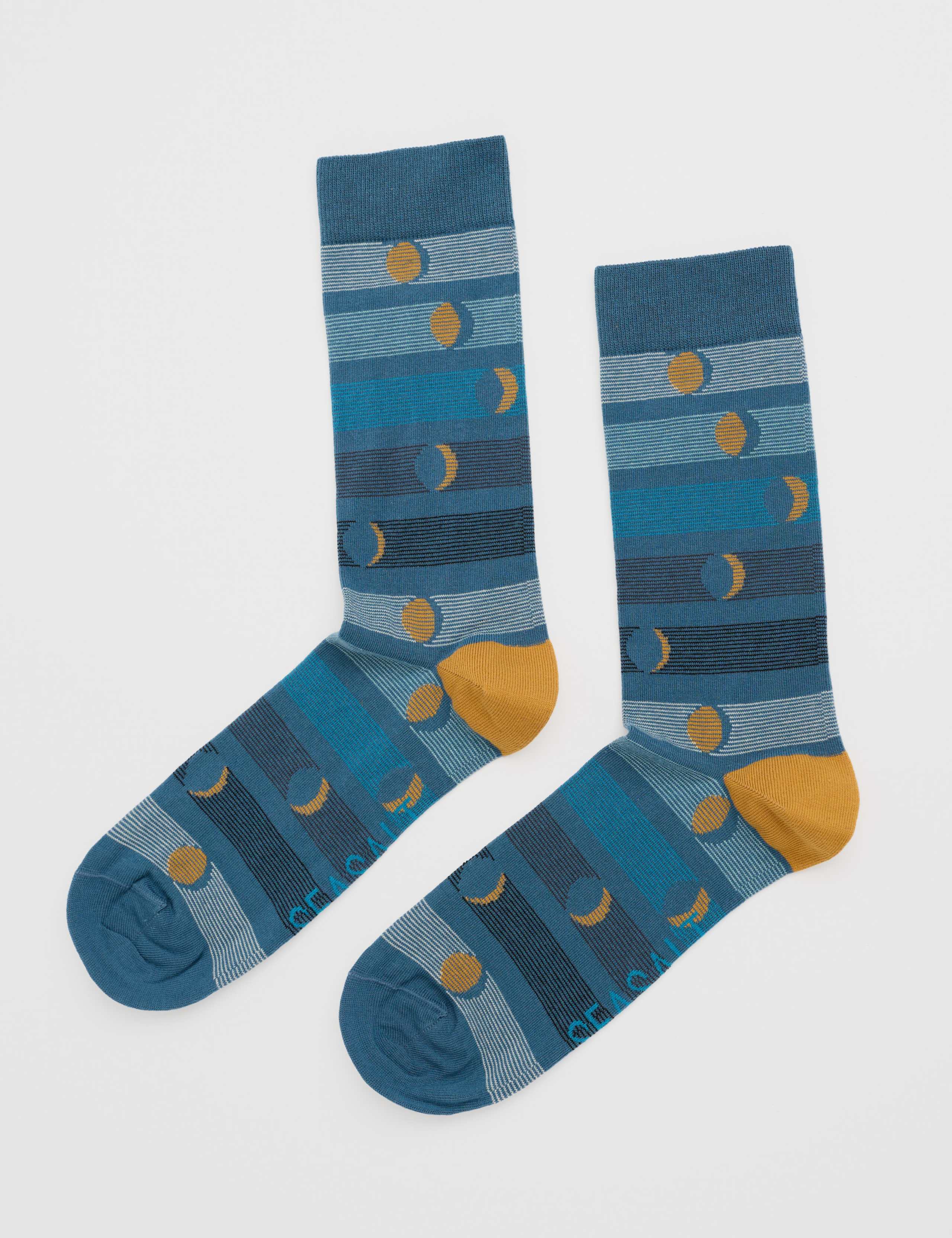 Moon Striped Cotton Rich Socks