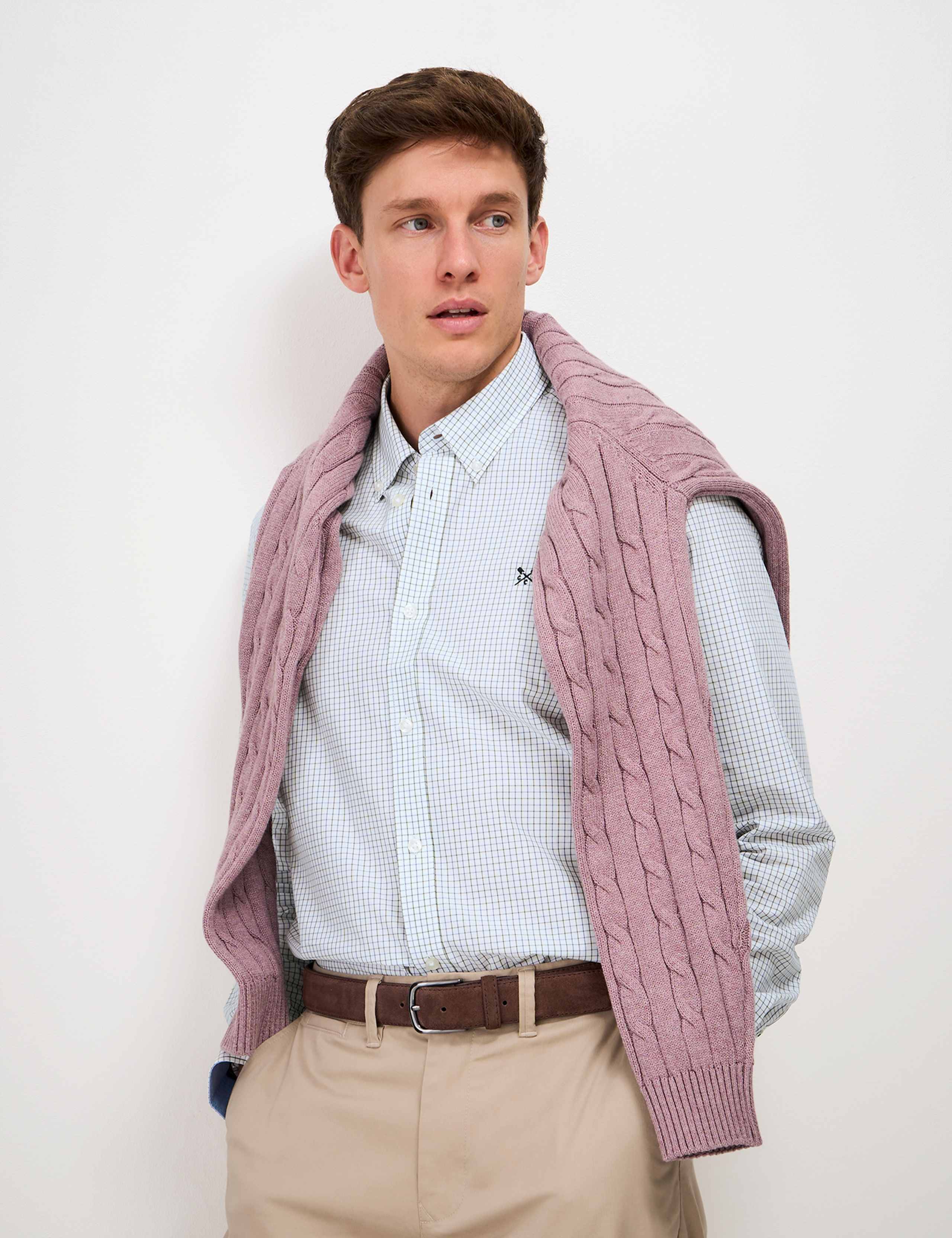 Pure Cotton Check Oxford Shirt