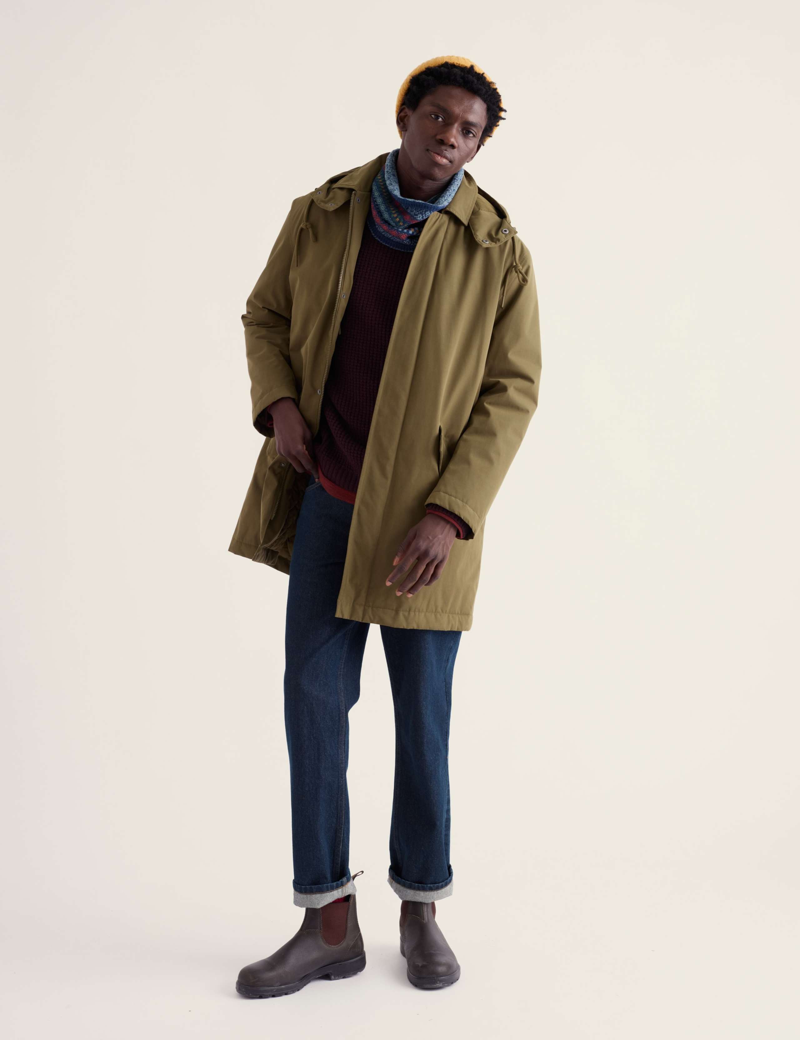 Stone Wave Waterproof Cotton Blend Coat
