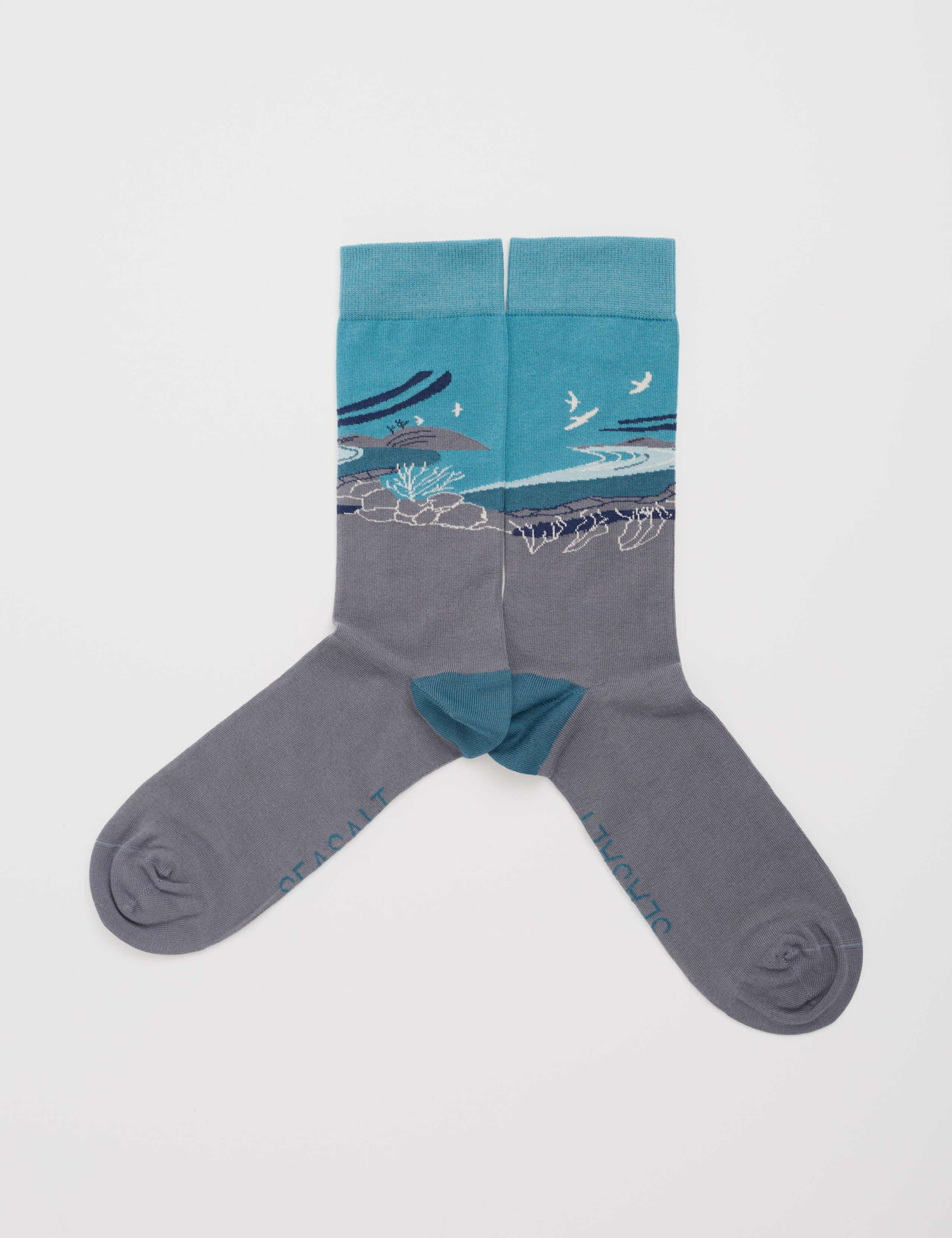 Seascape Cotton Rich Socks