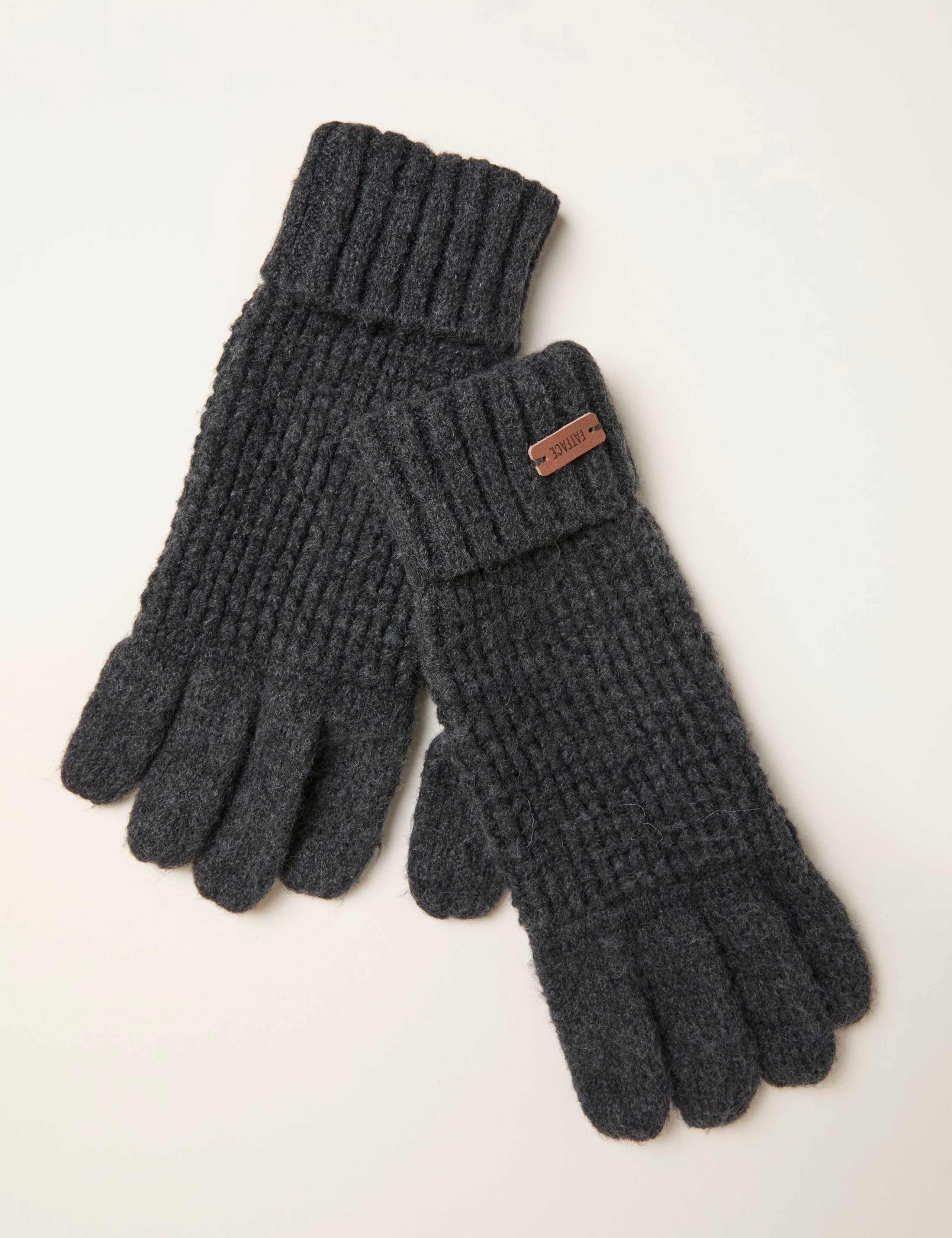 Cotton Rich Waffle Touchscreen Gloves