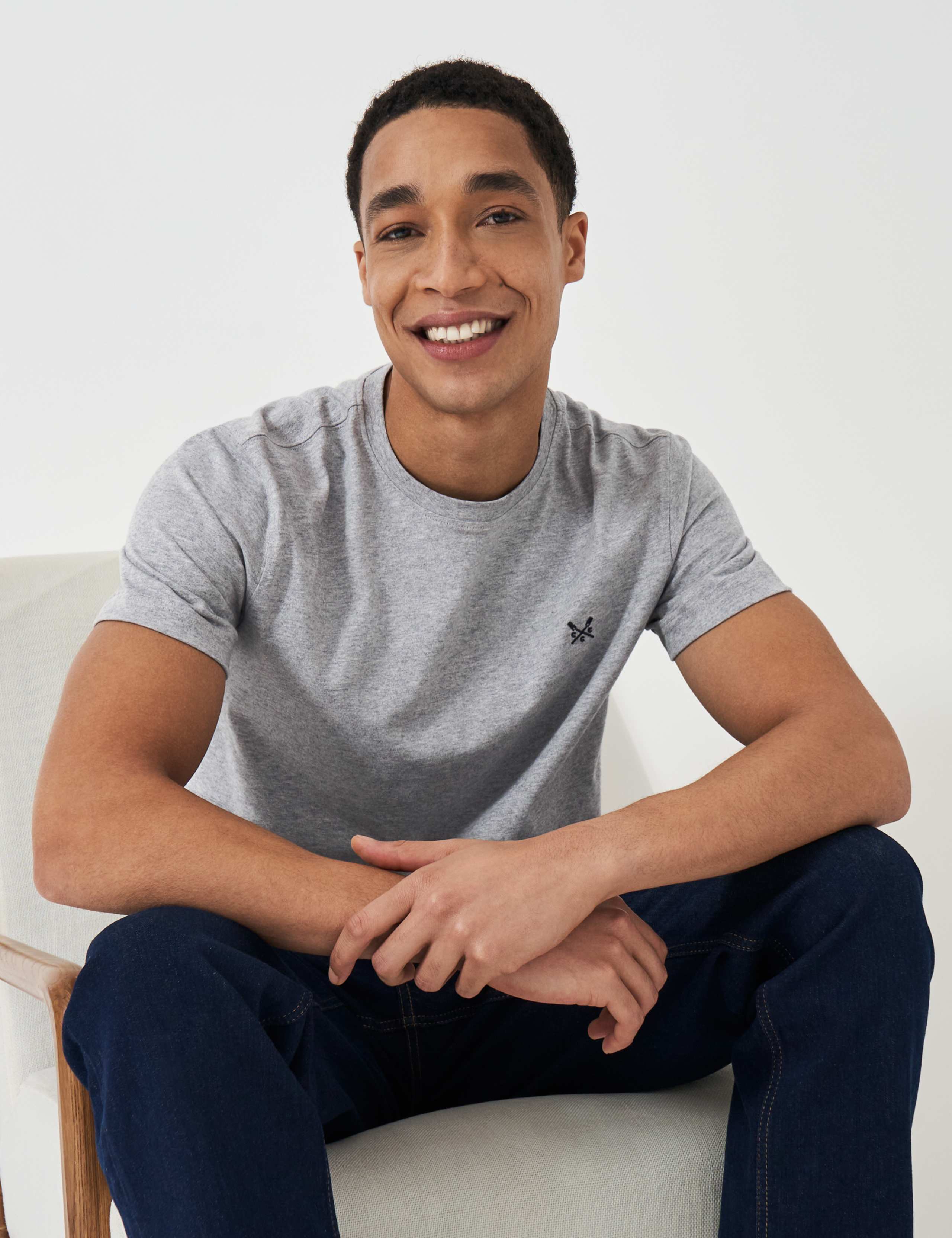 Pure Cotton Crew Neck T-Shirt