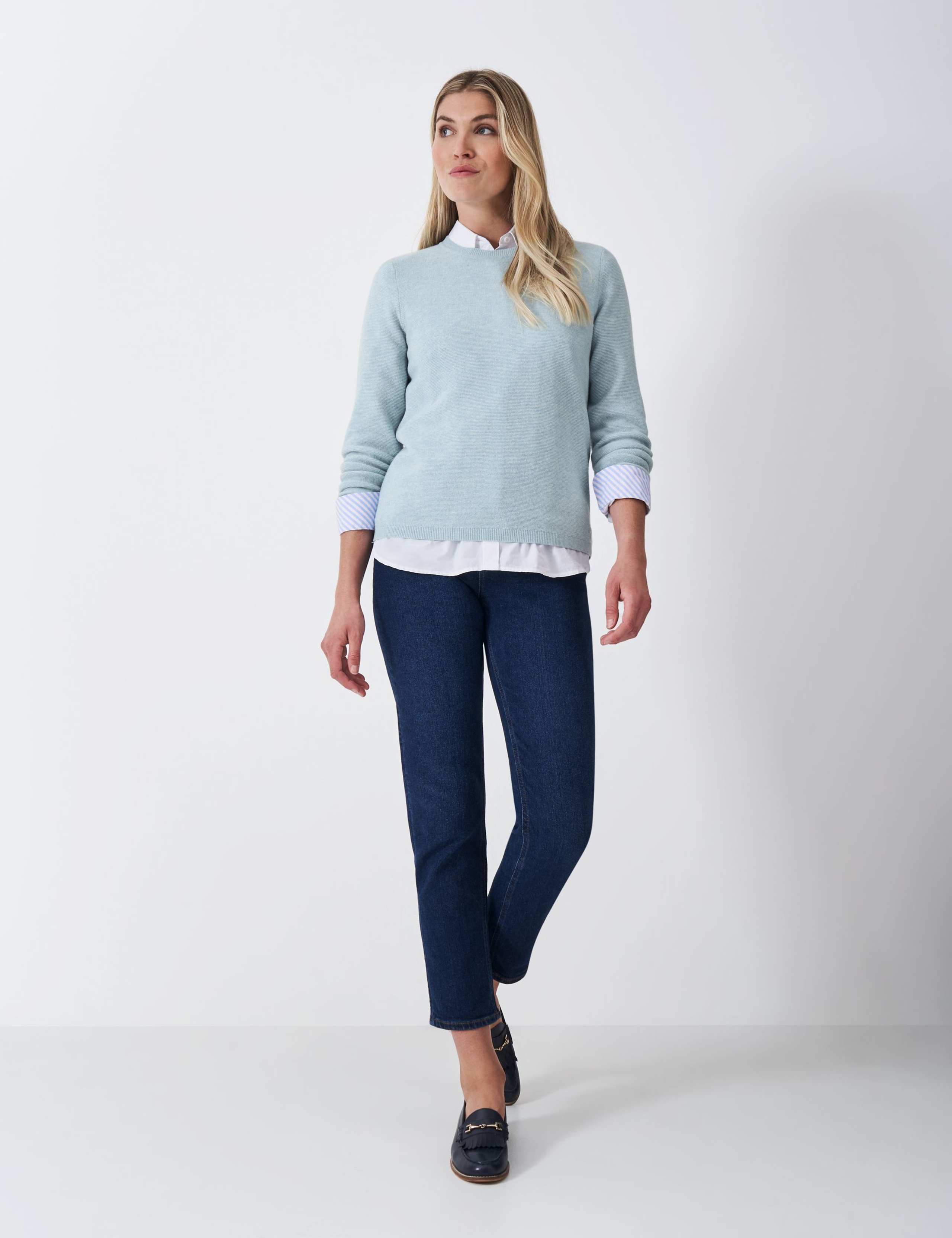 Merino Wool Rich Crew Neck Jumper