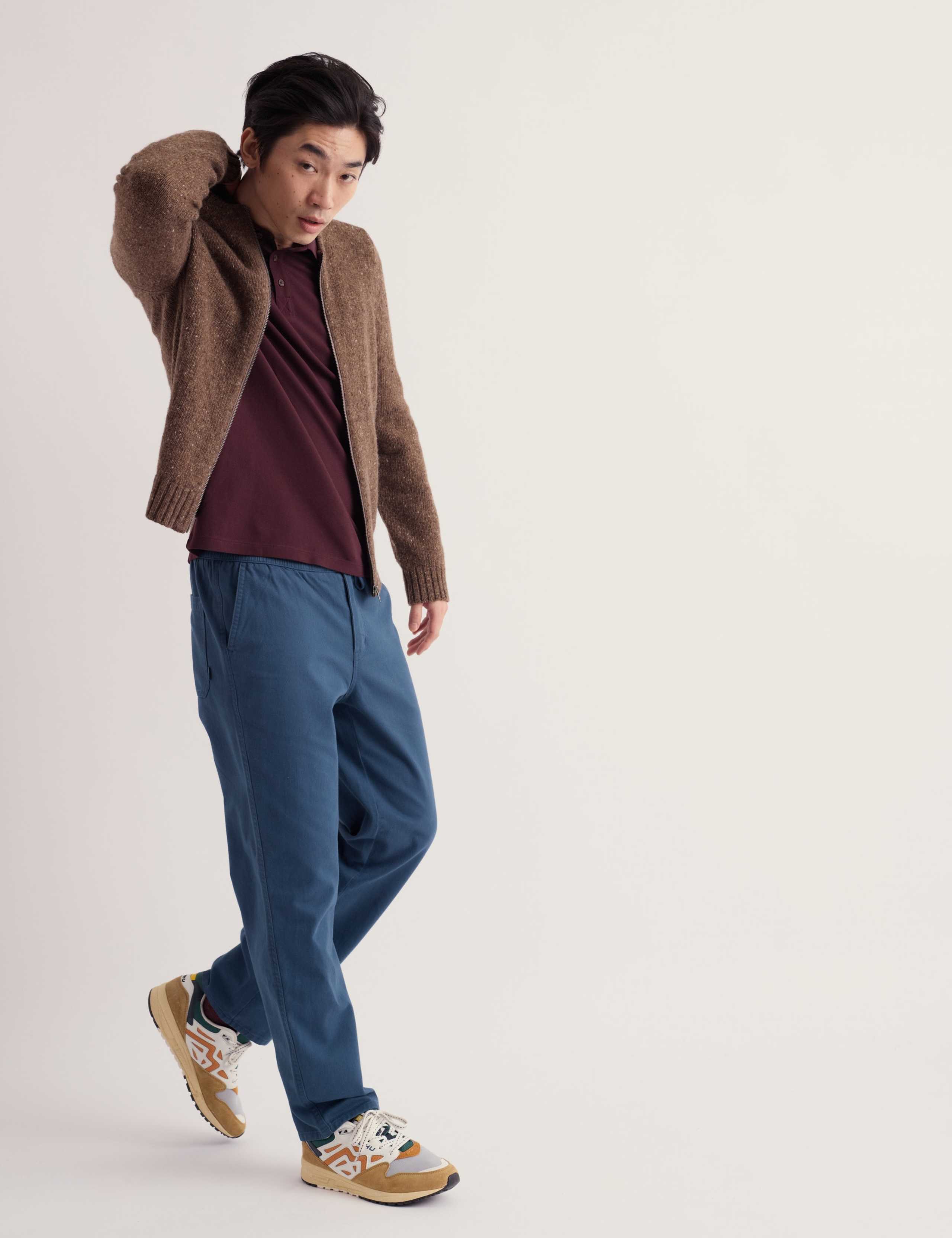 Merino Wool Rich Shawl Neck Zip Up Cardigan