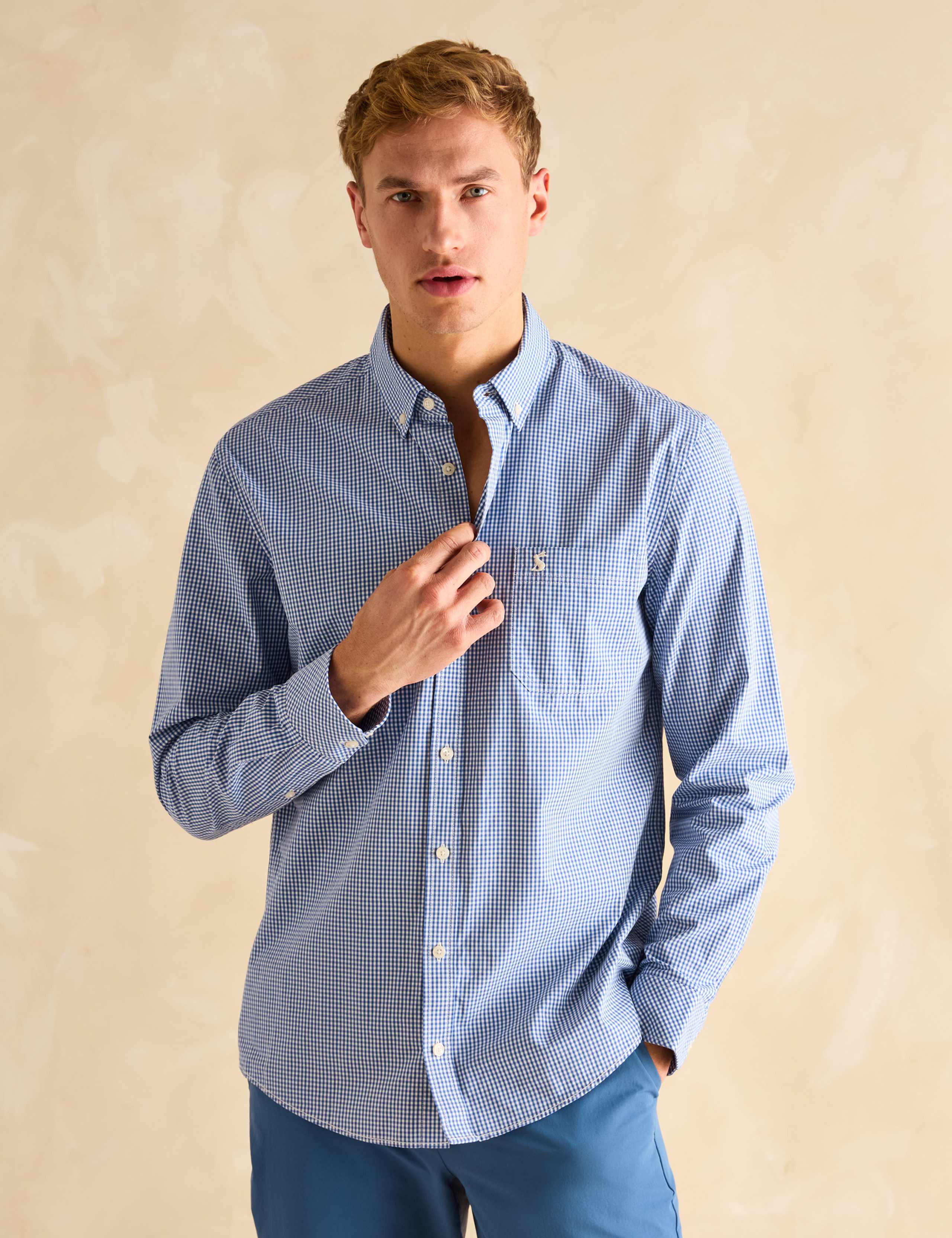 Pure Cotton Check Oxford Shirt