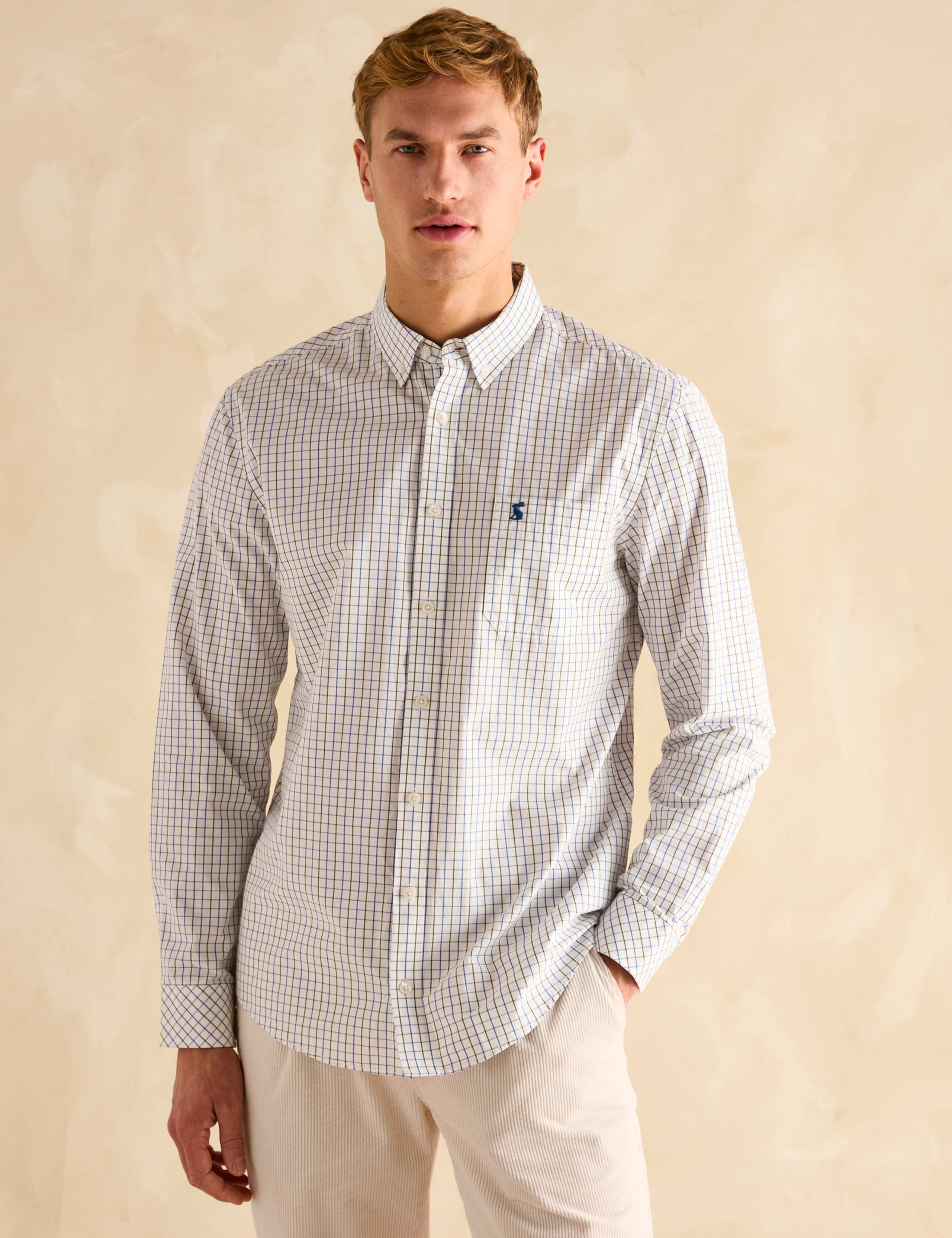 Pure Cotton Check Oxford Shirt