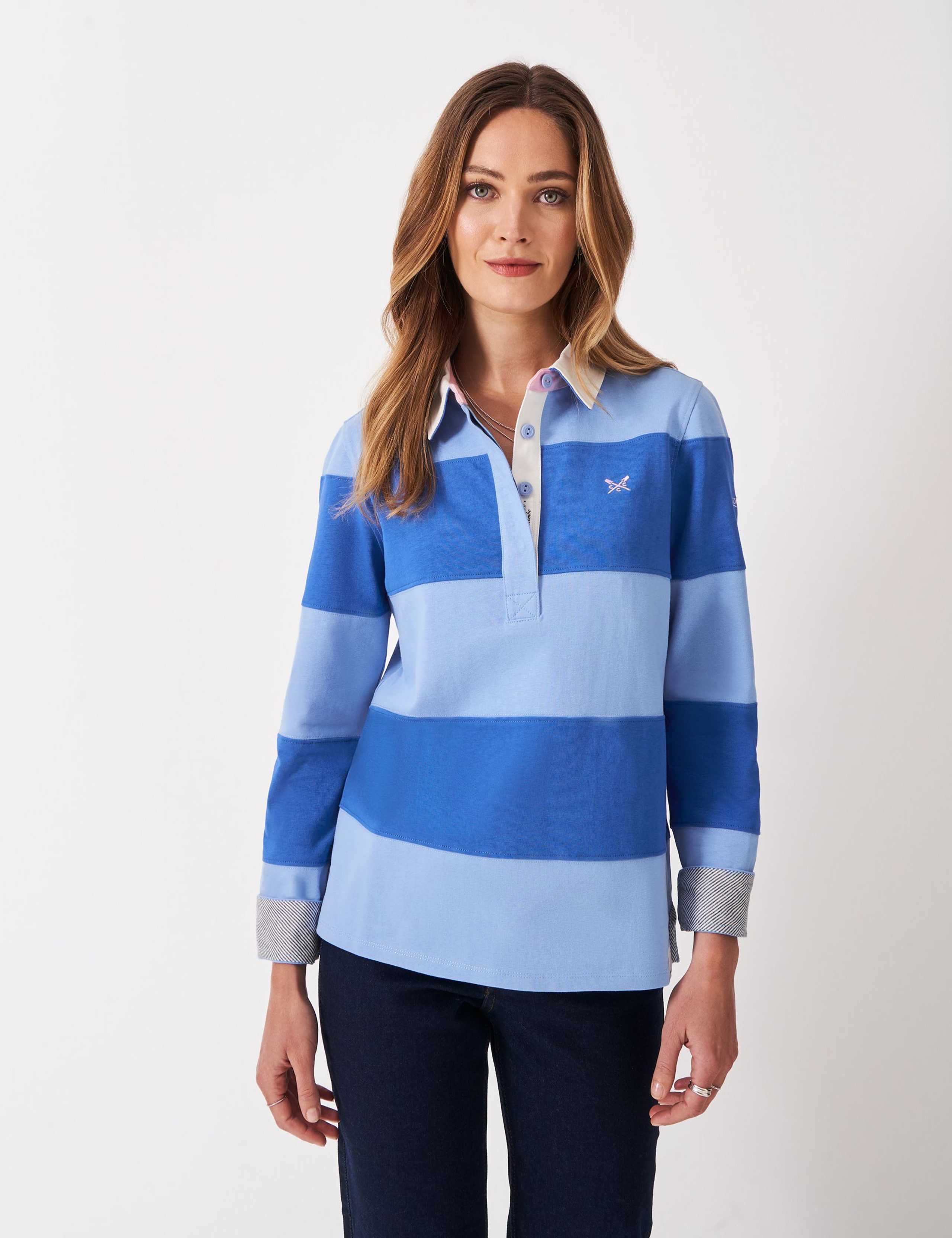 Pure Cotton Striped Rugby Top