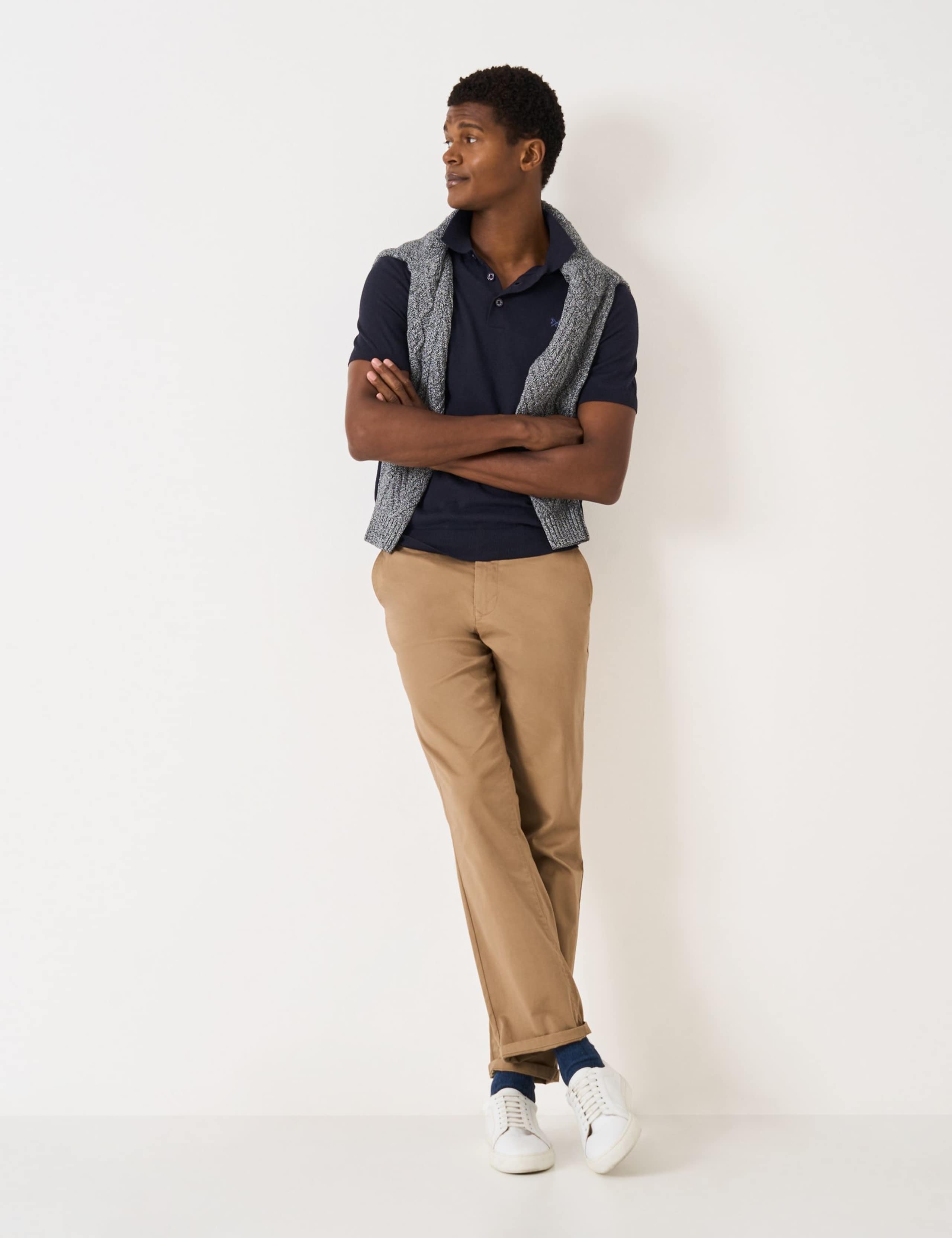 Cotton Blend Knitted Polo Shirt