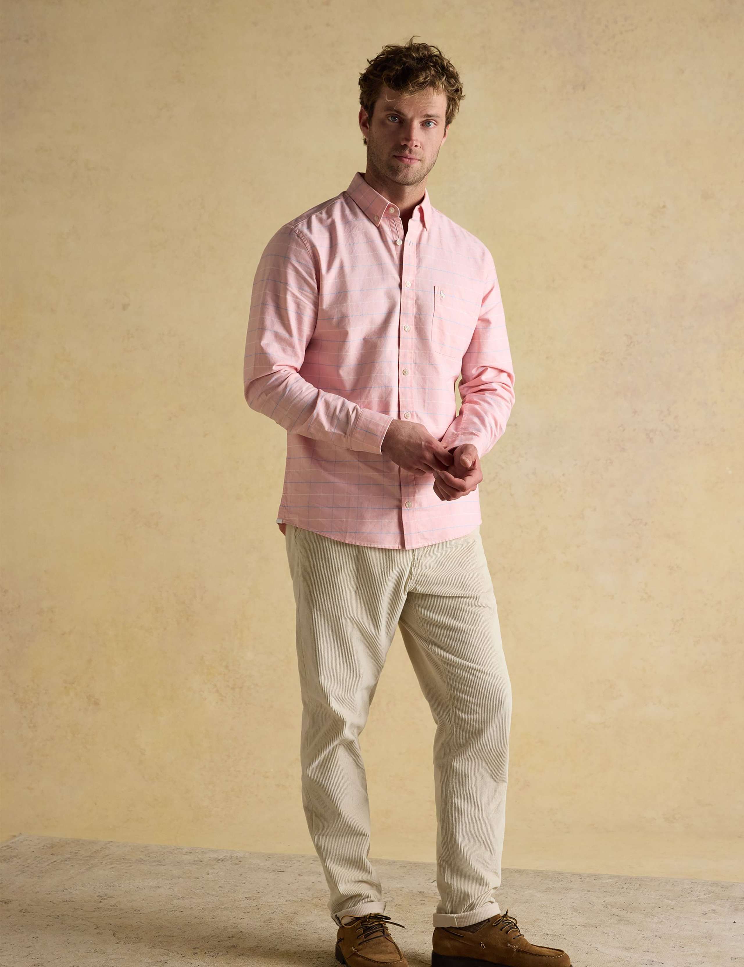 Pure Cotton Checked Oxford Shirt