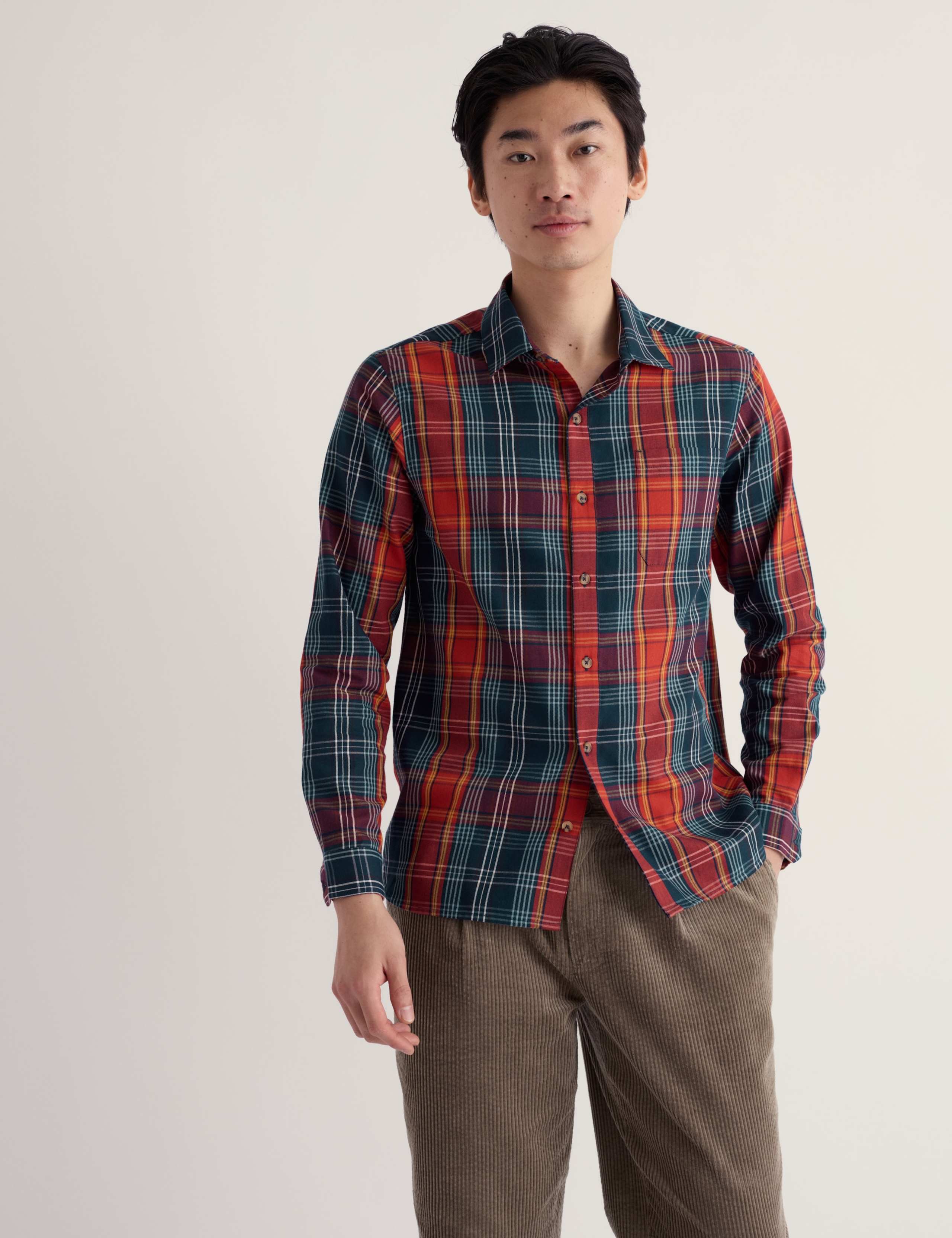 Regular Fit Pure Cotton Checked Shirt