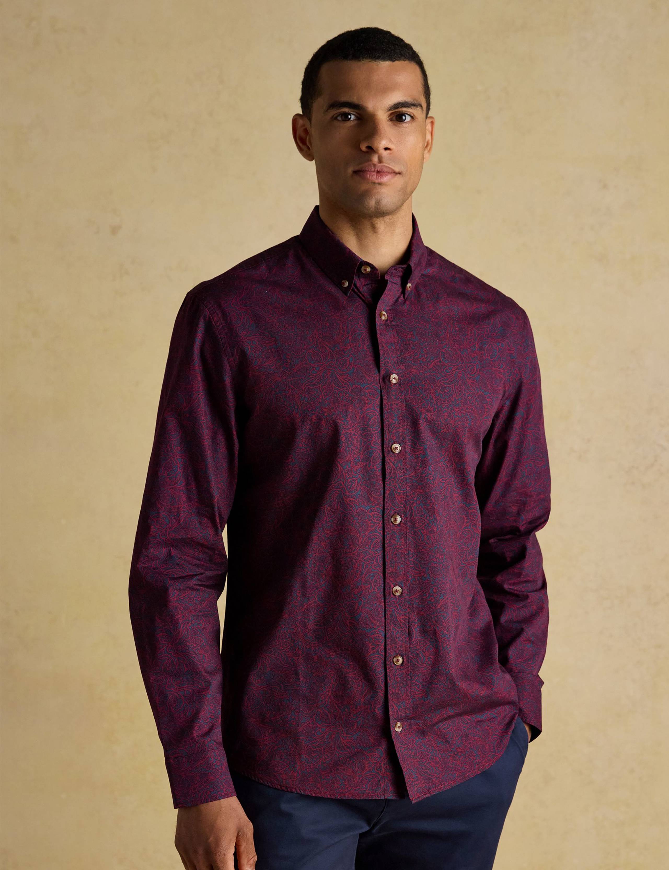 Regular Fit Pure Cotton Paisley Shirt