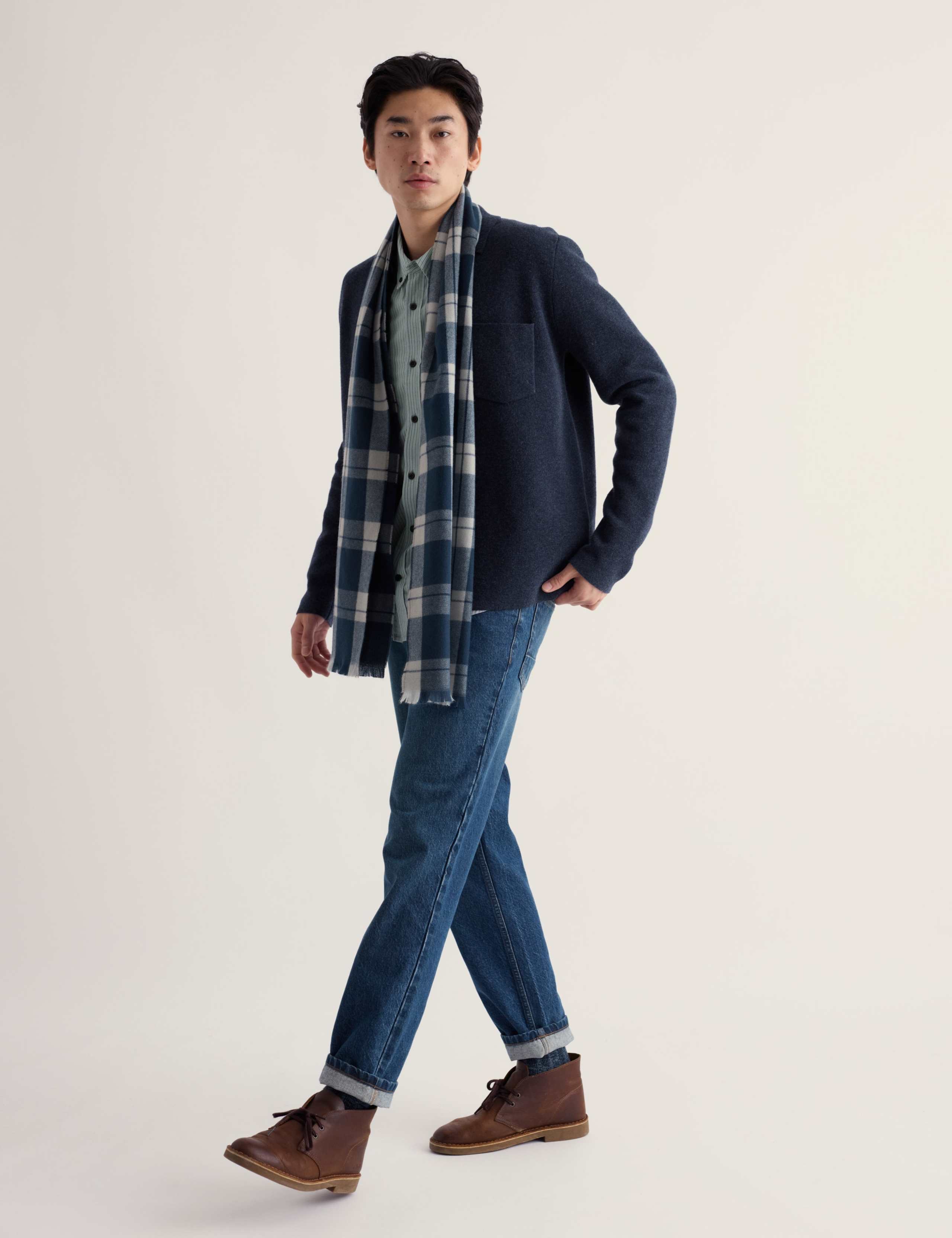 Regular Fit Wool Rich Knitted Overshirt
