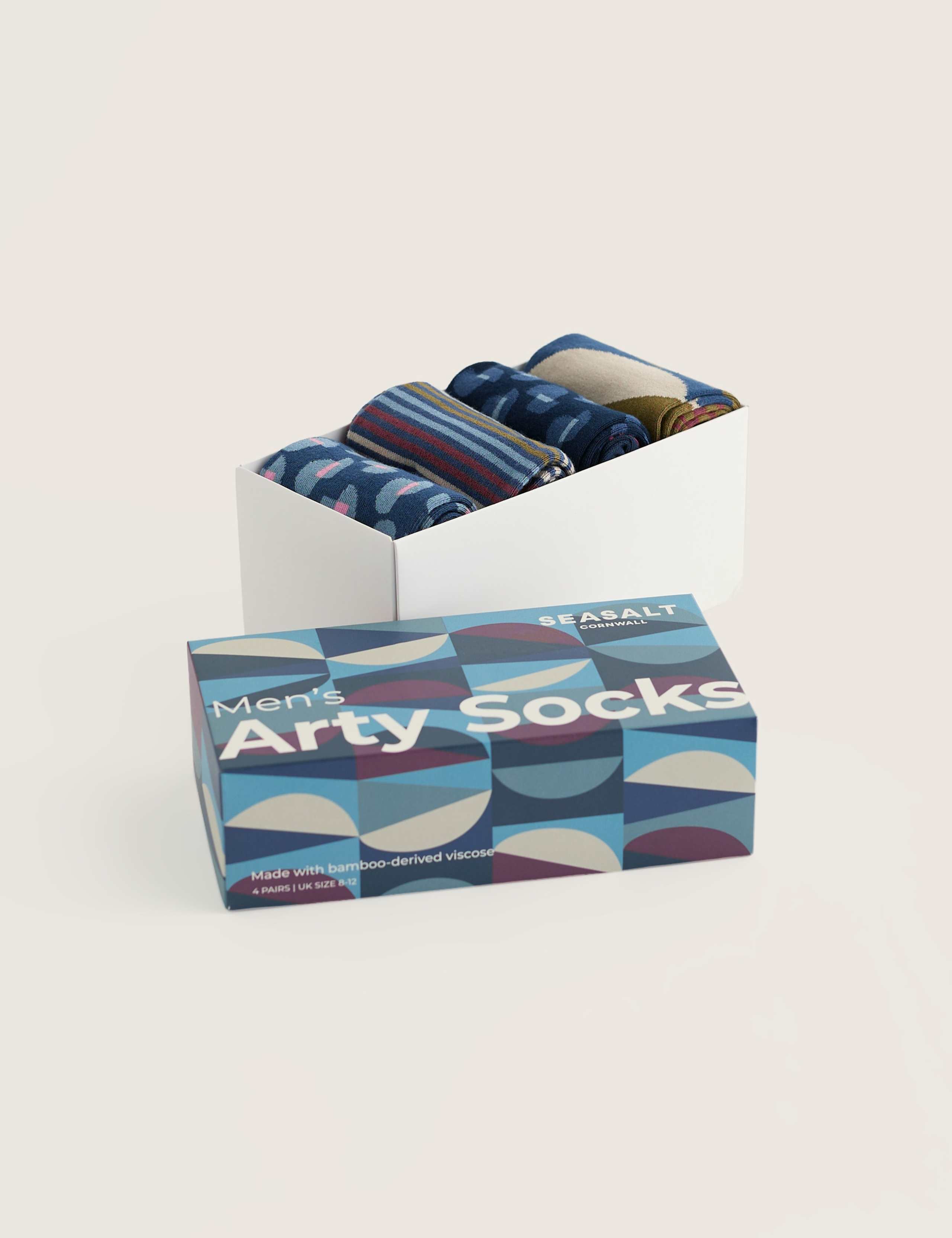 4 Pack Assorted Socks Gift Box