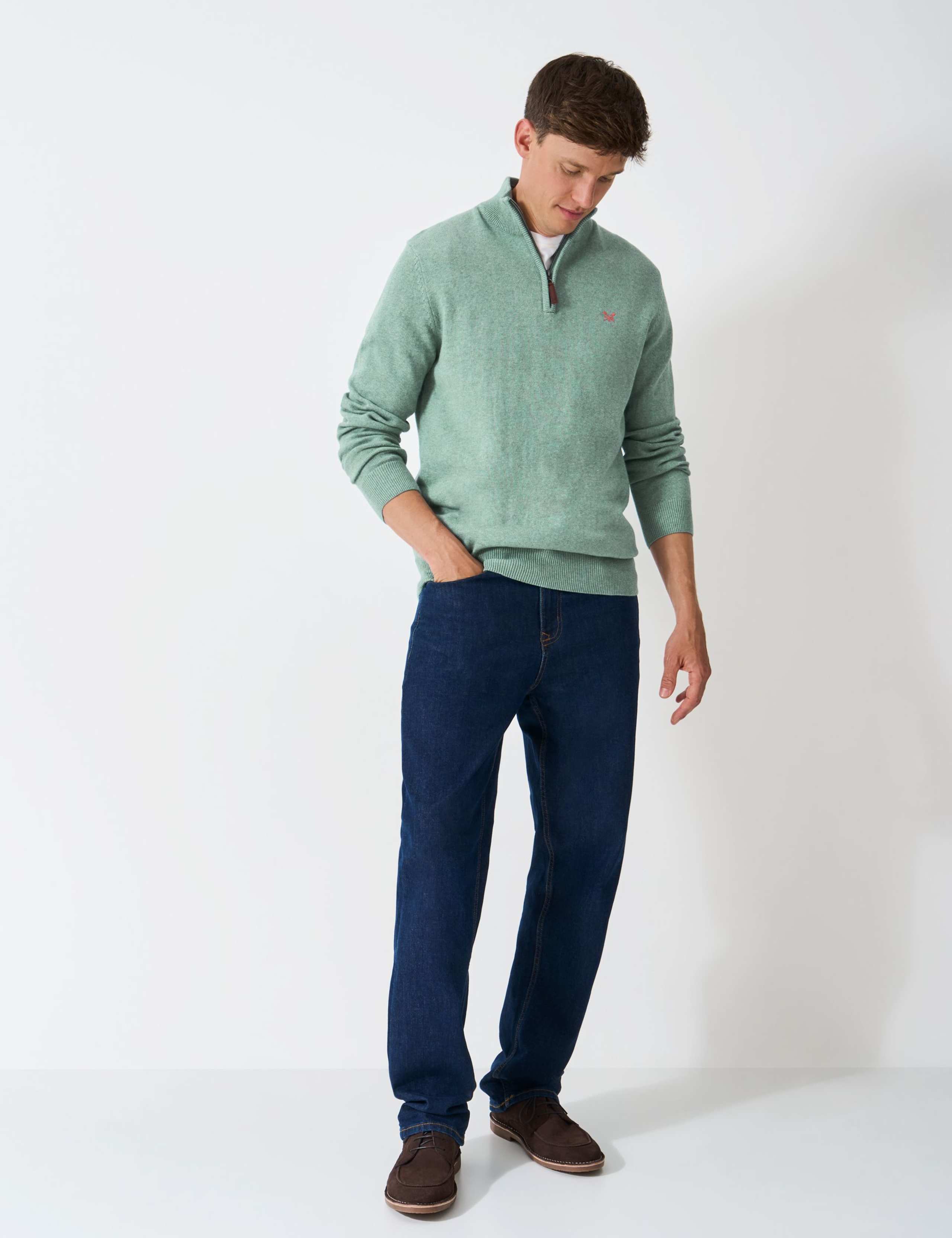 Pure Cotton Half Zip Jumper