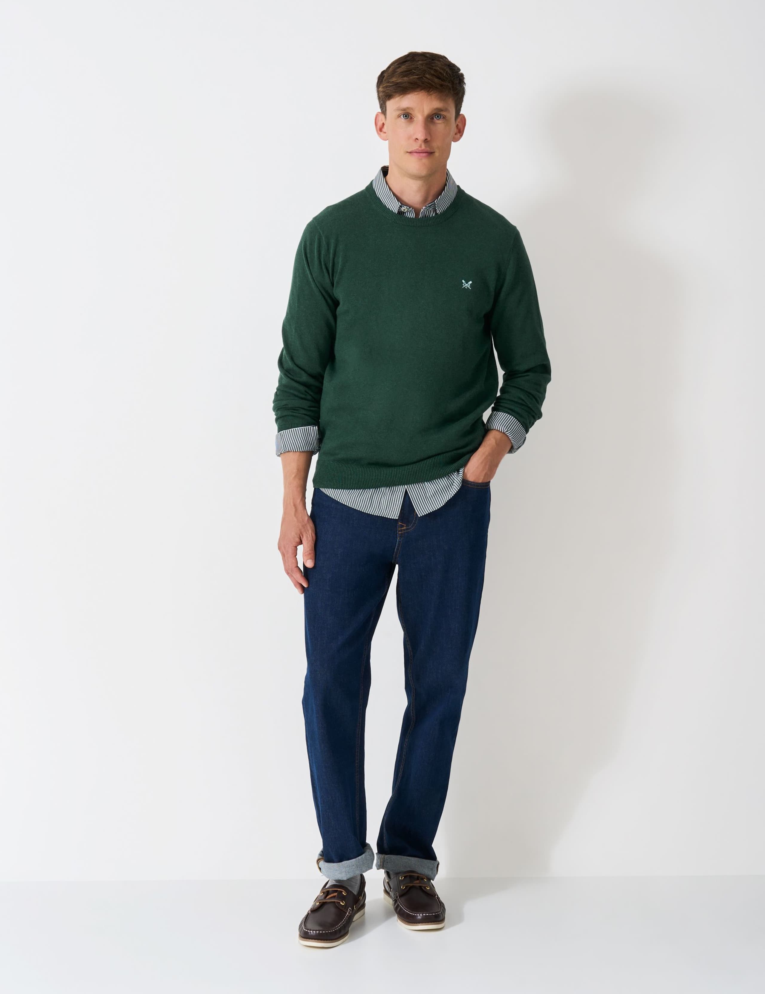 Pure Cotton Crew Neck Jumper