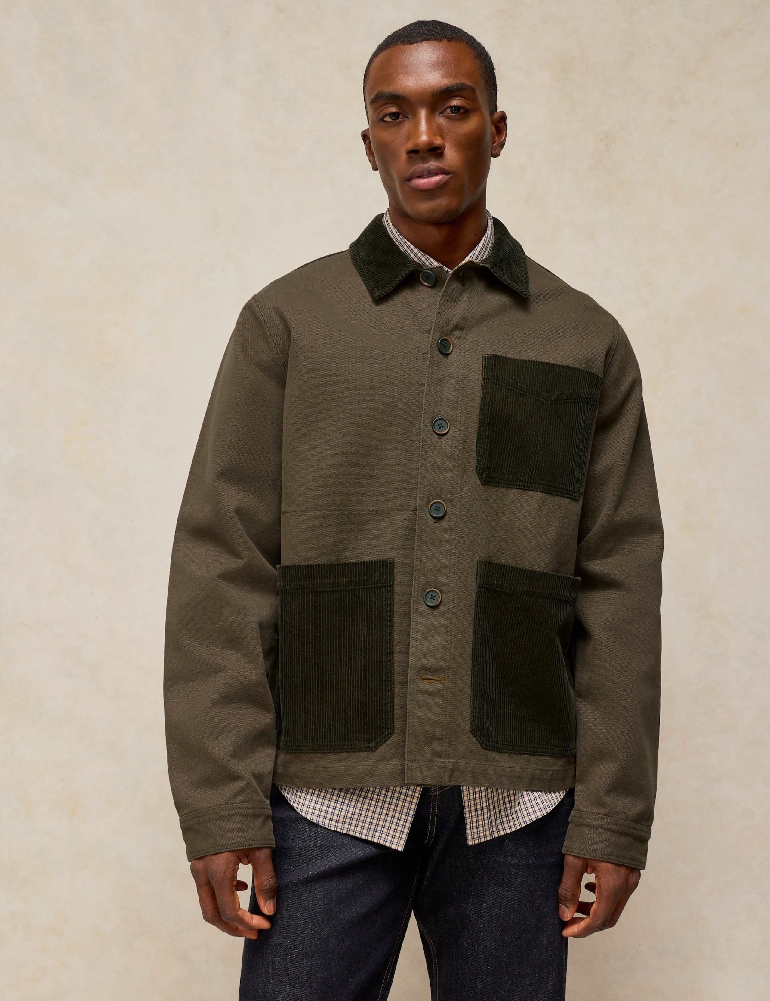 Pure Cotton Collared Jacket