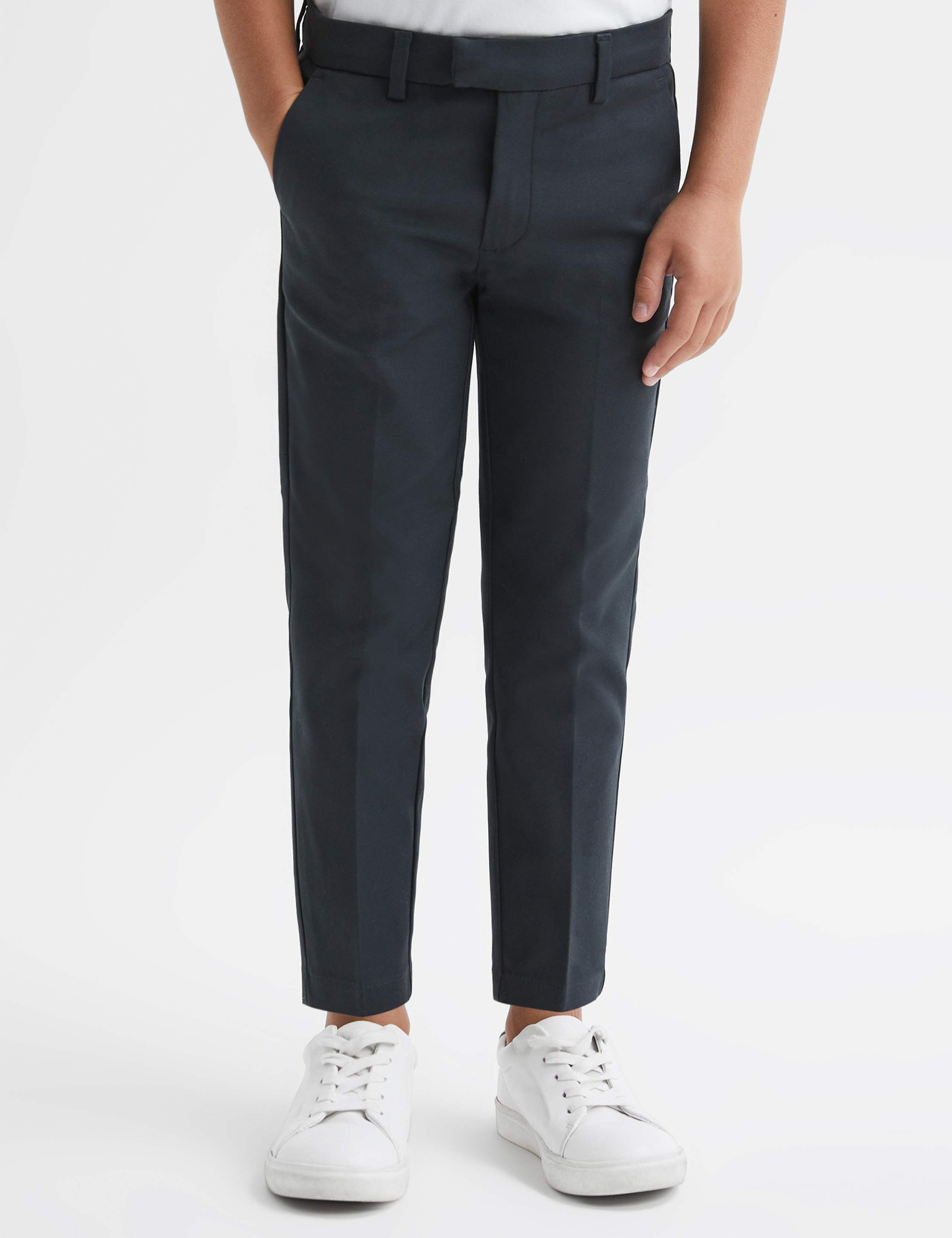 Slim Cotton Rich Trousers (3-14 Yrs)