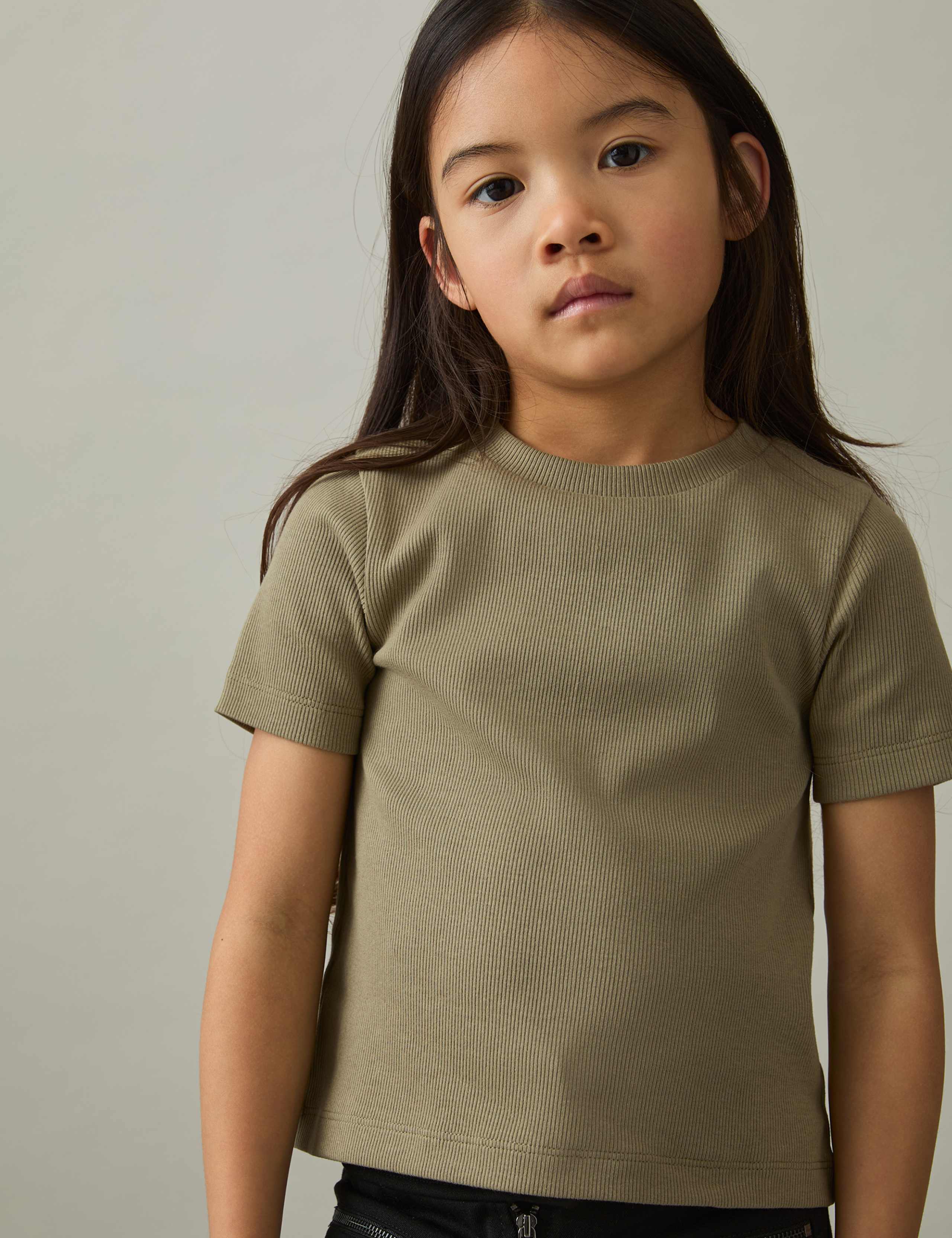 Cotton Rich Ribbed T-Shirt (4-14 Yrs)