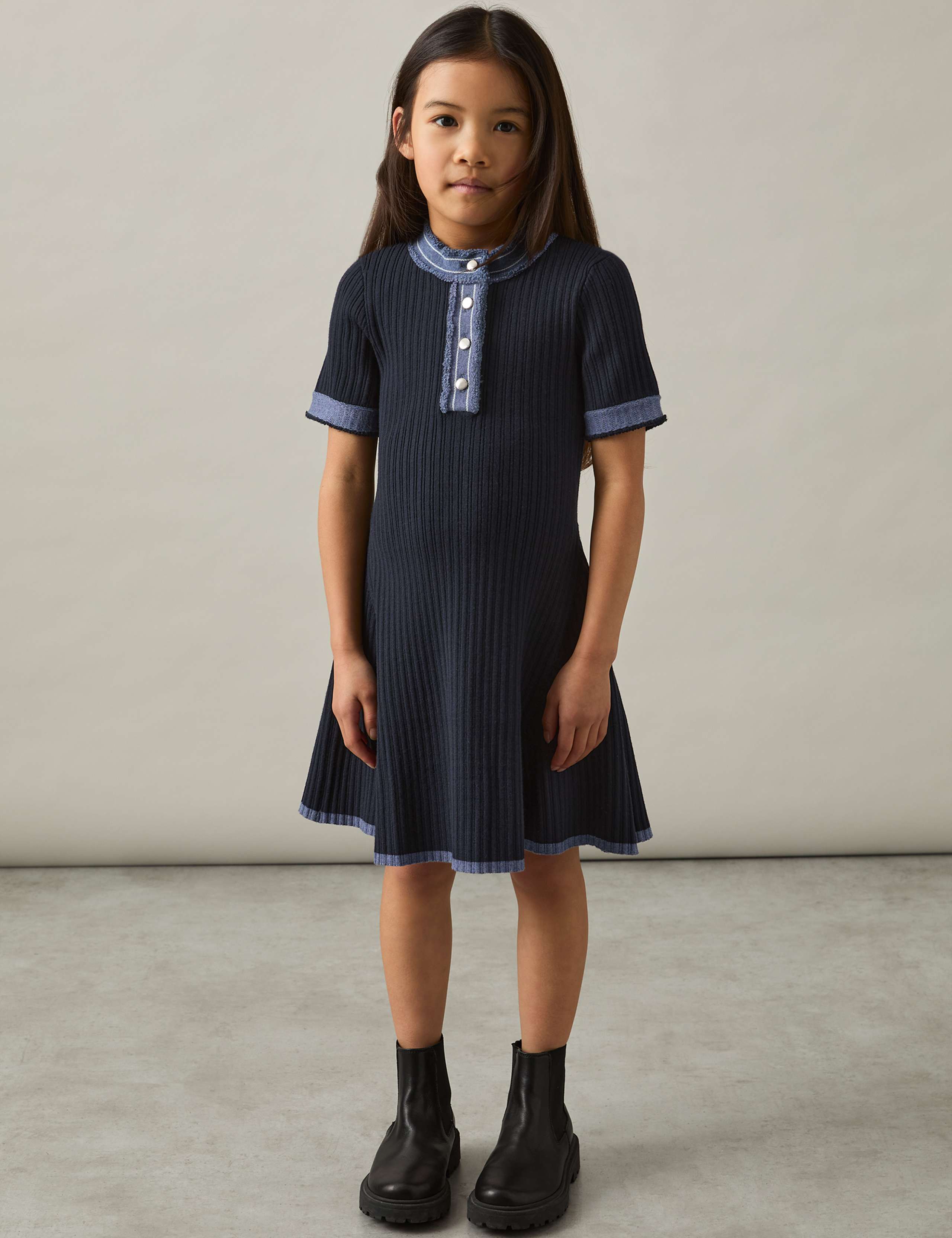Knitted Textured Dress (4-14 Yrs)