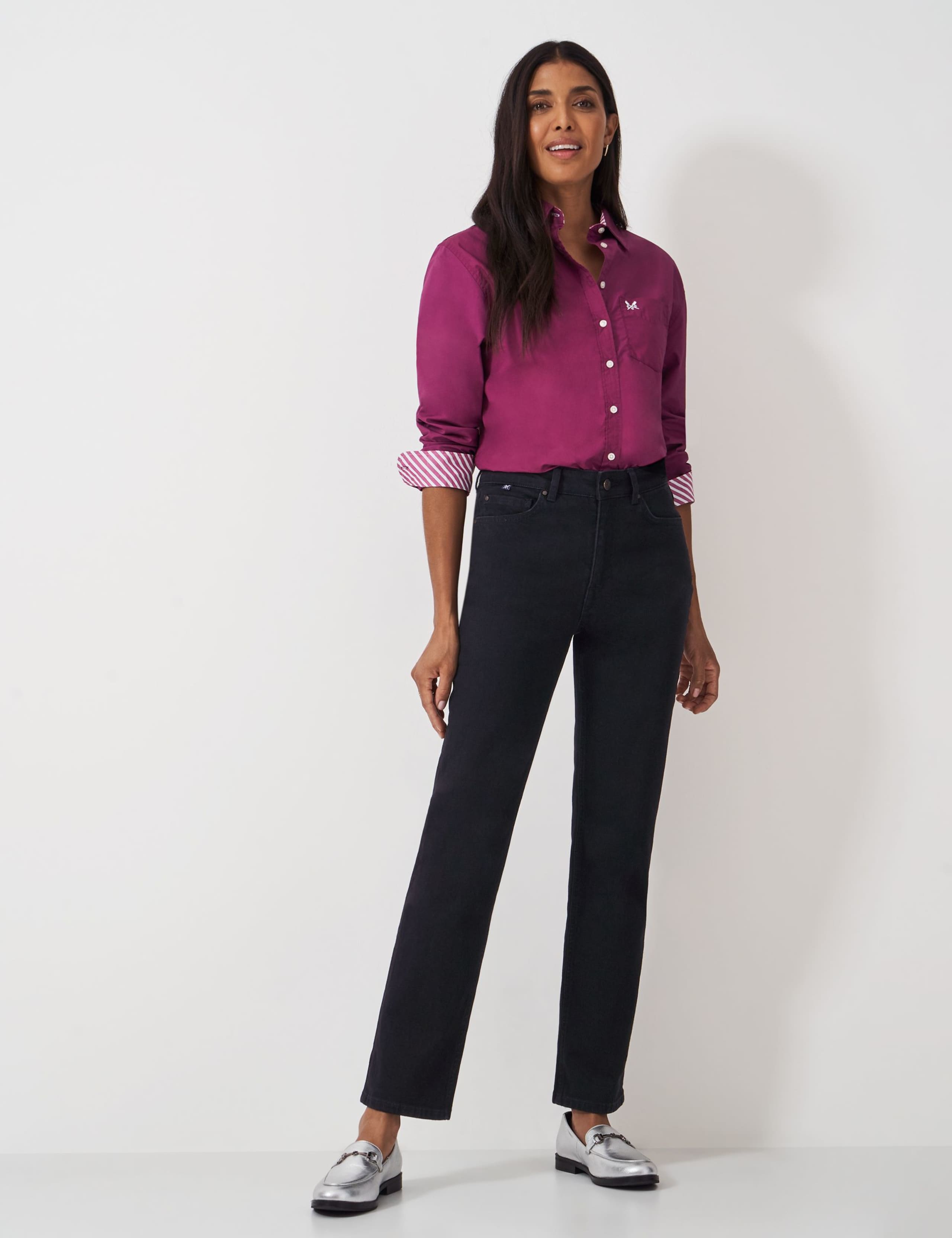 High Waisted Straight Leg Jeans