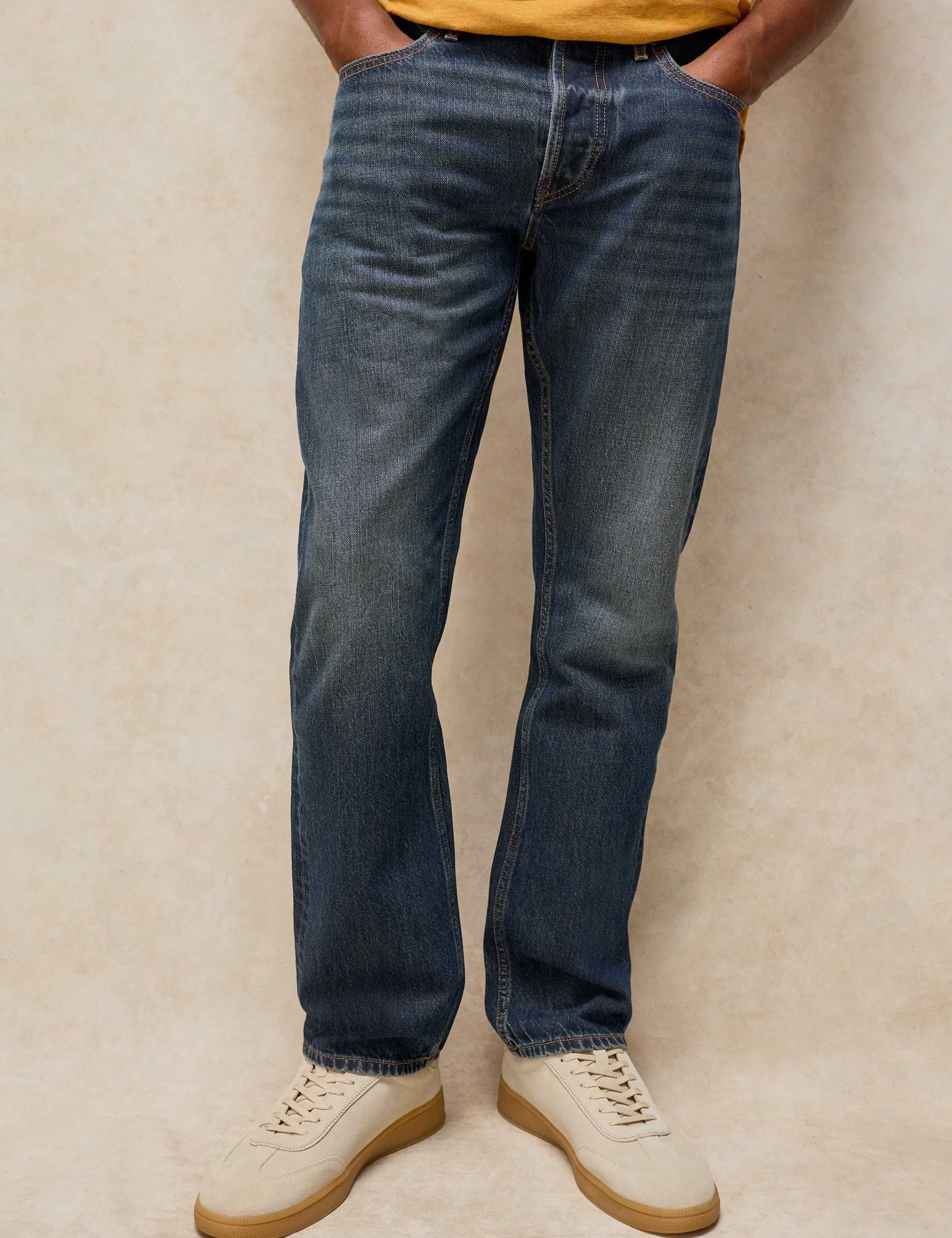 Straight Fit 5 Pocket Jeans