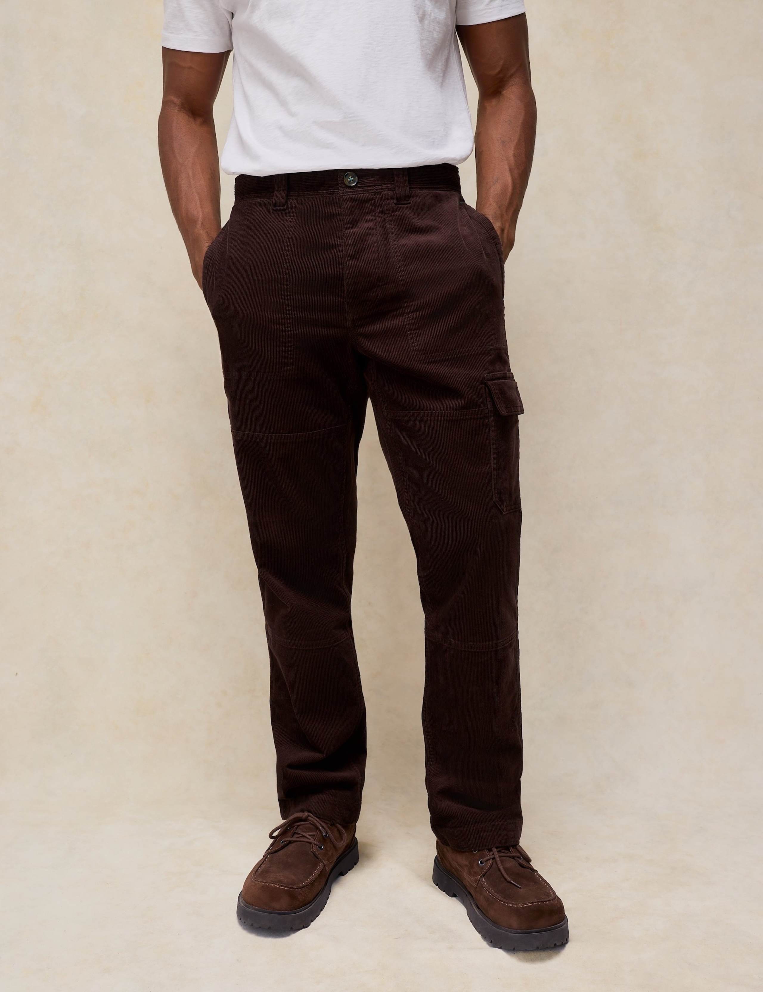 Pure Cotton Corduroy Cargo Trousers