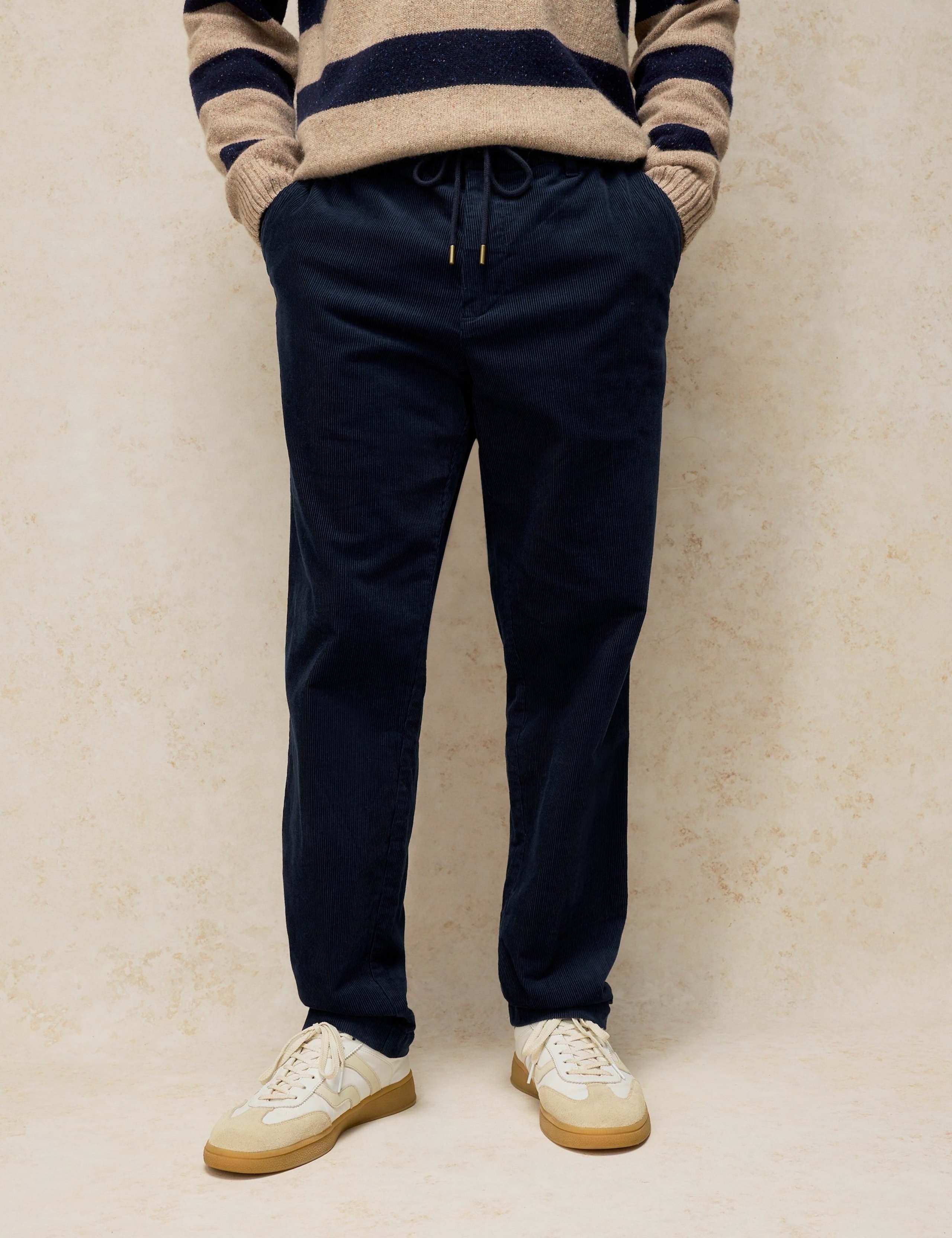 Regular Fit Cord Drawstring Trousers