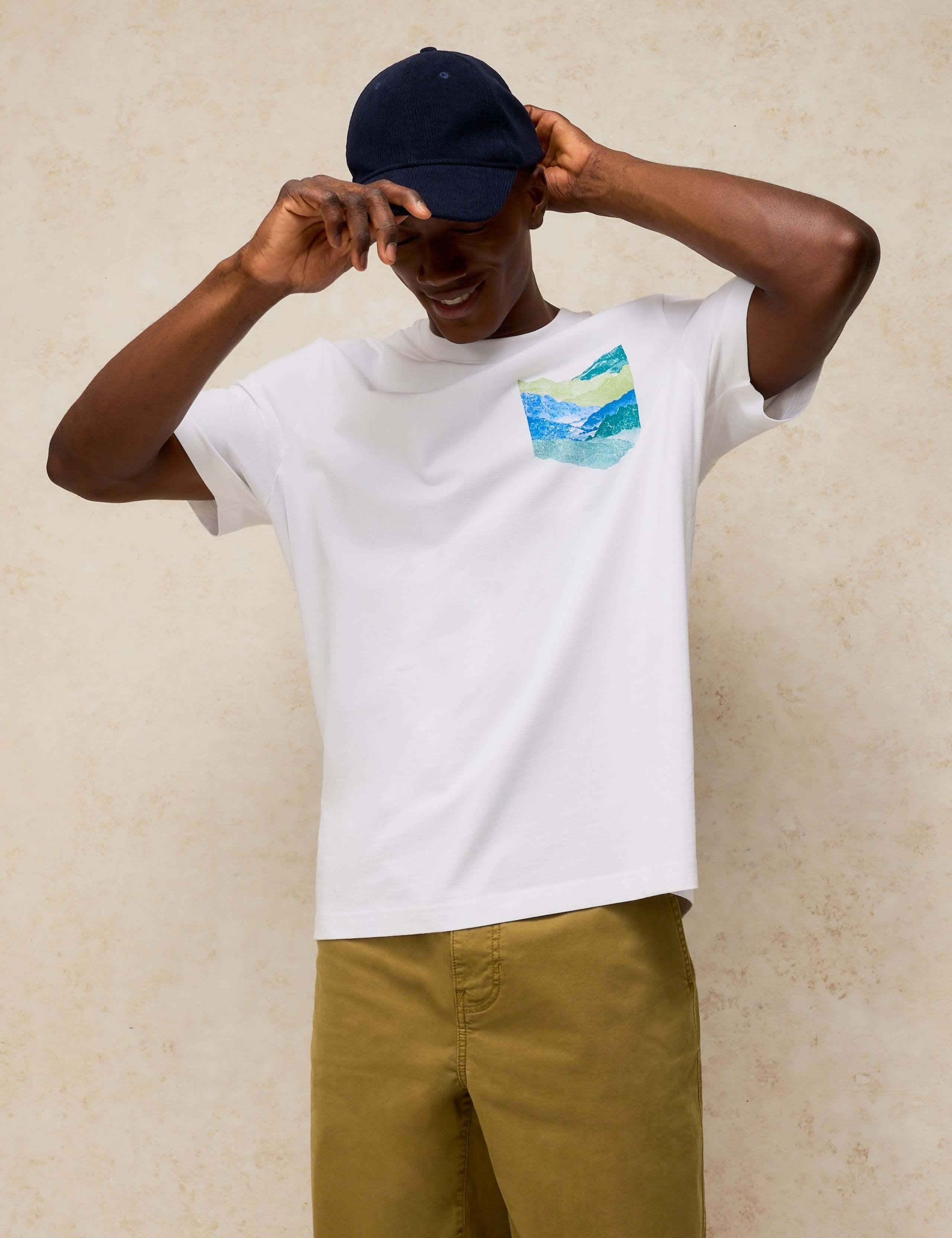 Pure Cotton Graphic Crew Neck T-Shirt