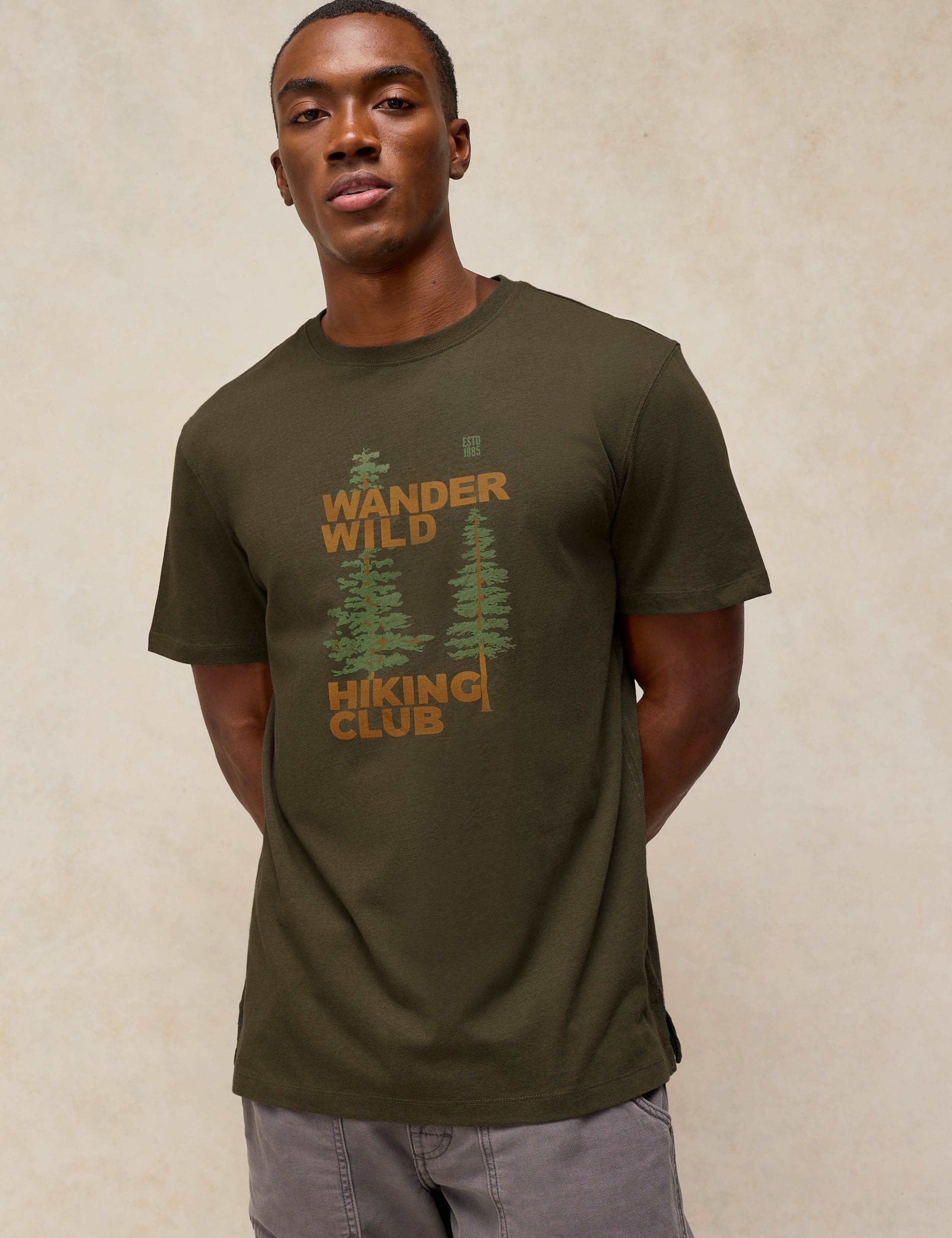 Cotton Rich Crew Neck Graphic T-Shirt