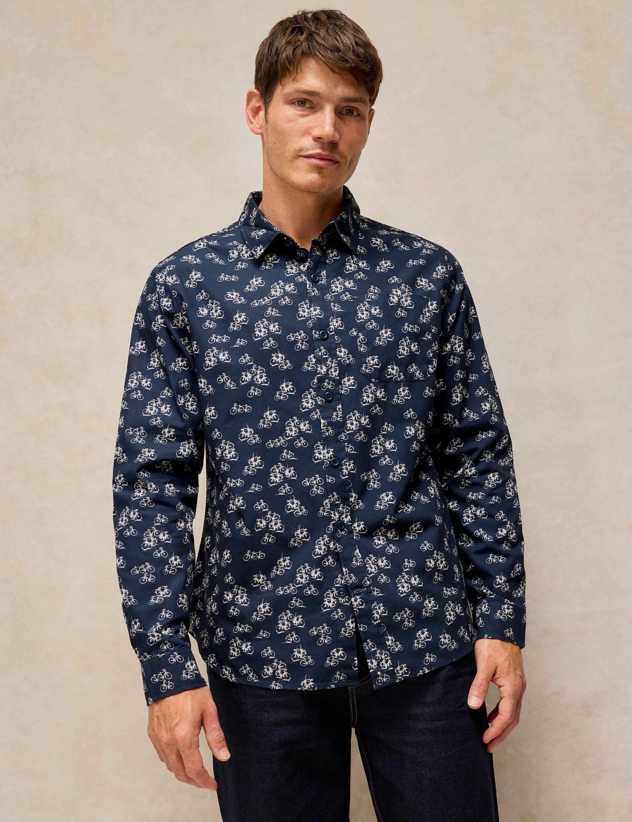 Cotton Printed Oxford Shirt