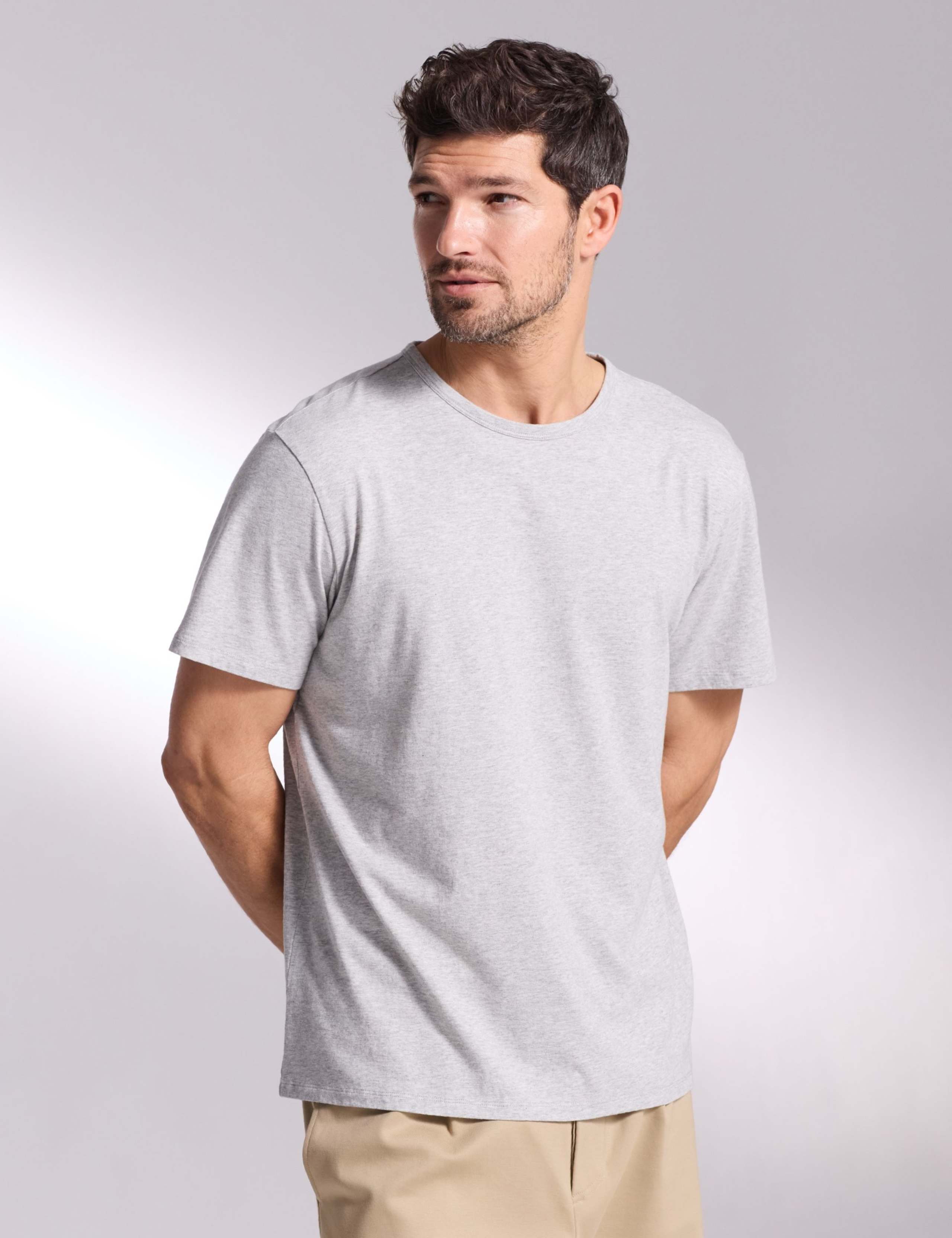 Pure Cotton Crew Neck T-Shirt