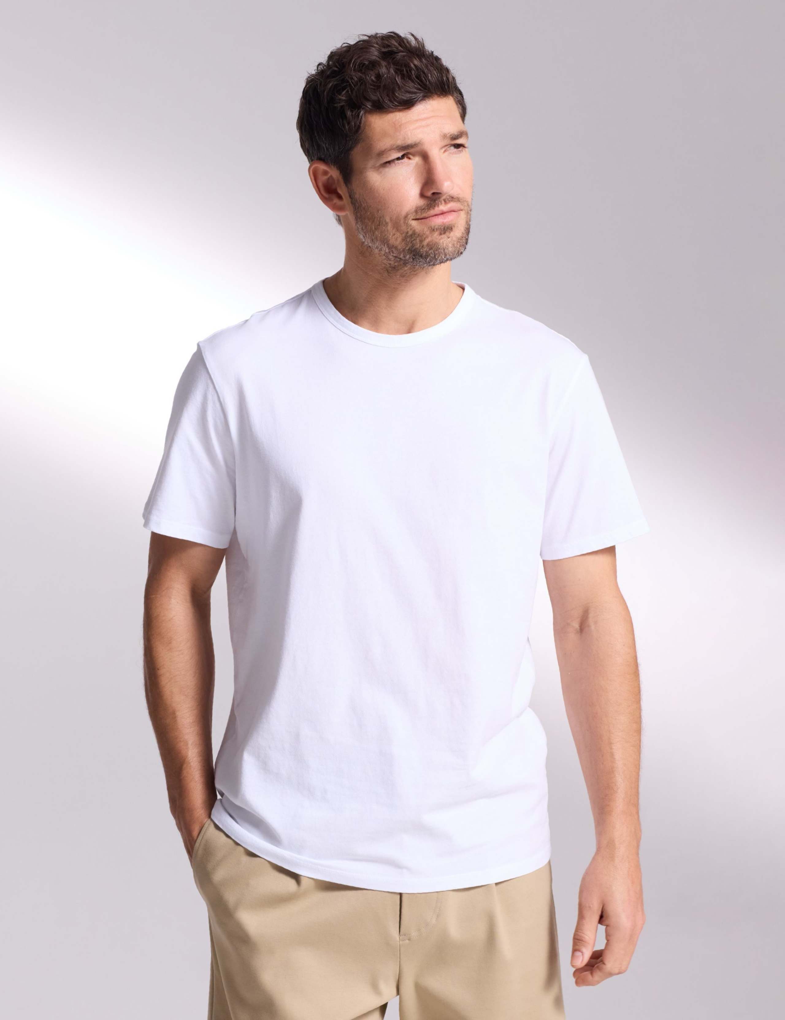 Pure Cotton Crew Neck T-Shirt