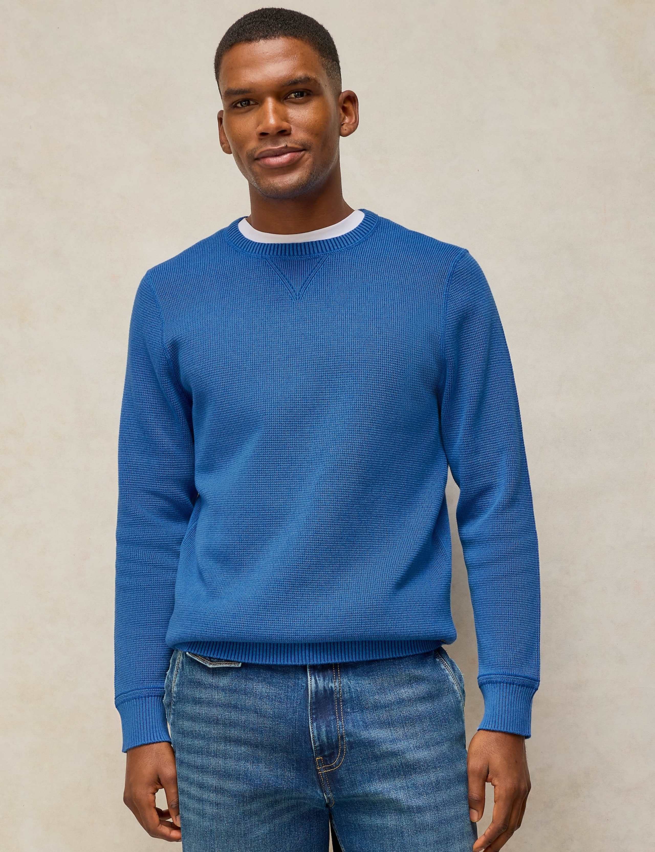 Pure Cotton Crew Neck Jumper