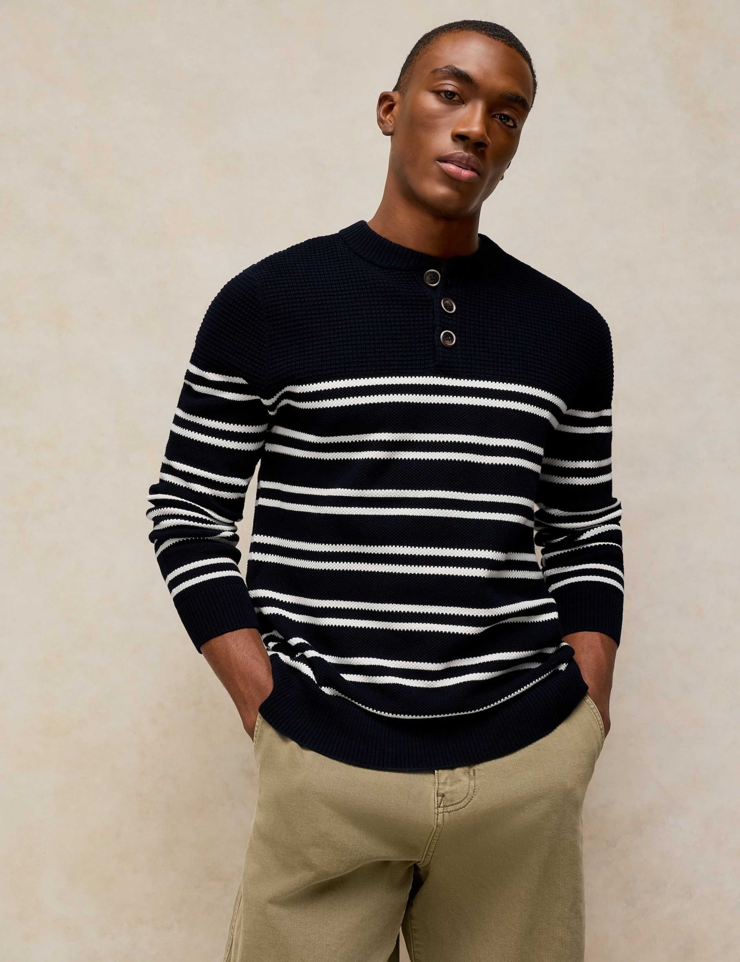 Striped Henley Jumper