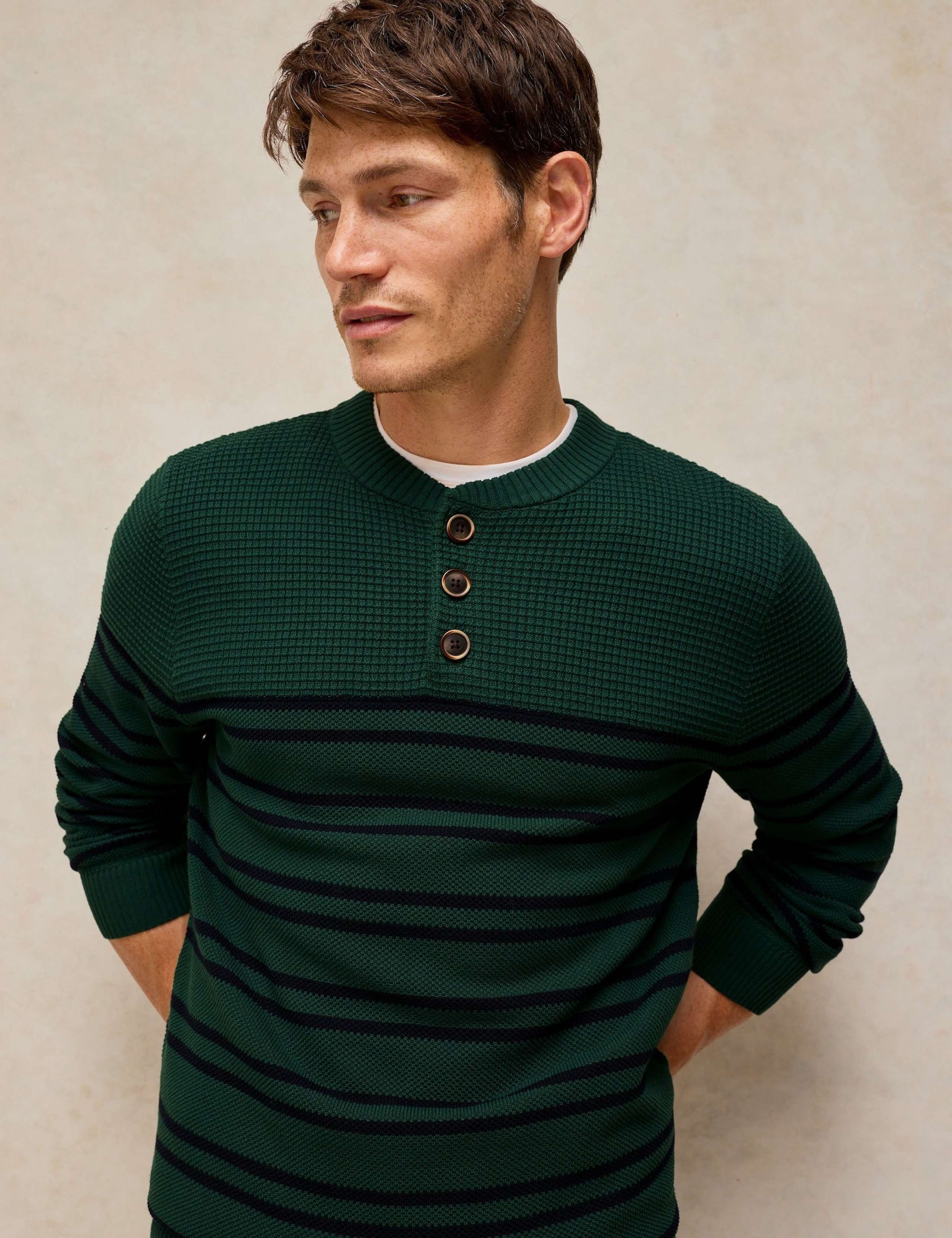 Striped Henley Jumper