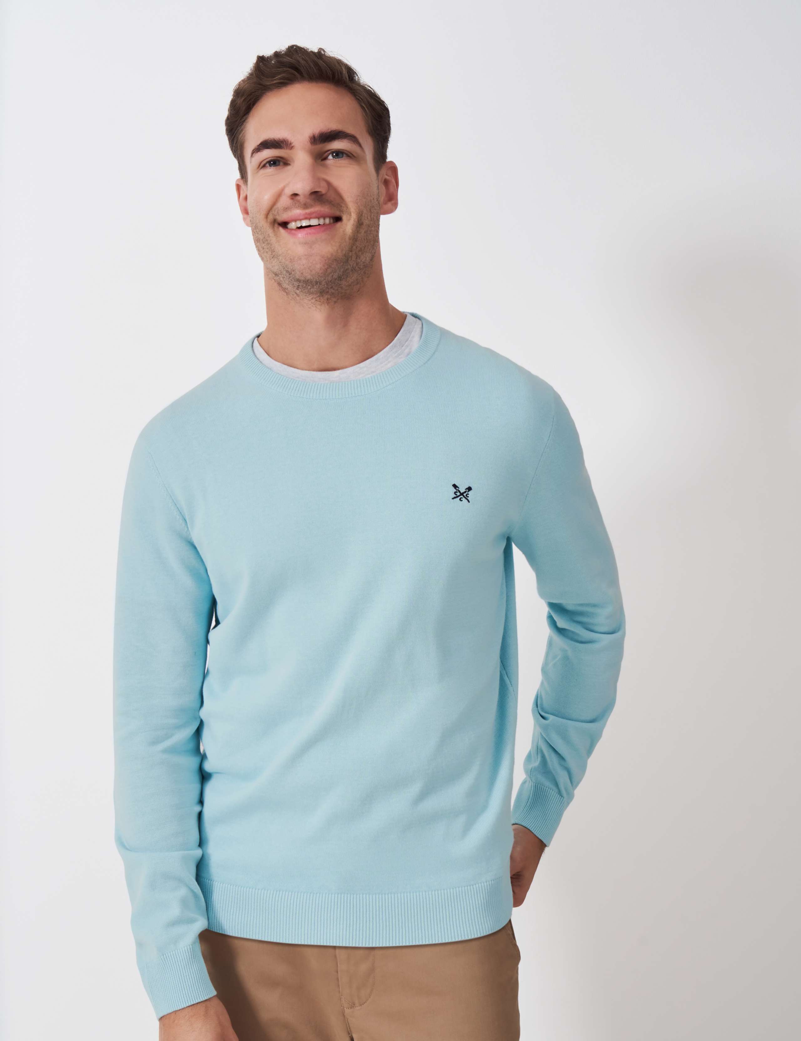 Pure Cotton Crew Neck Jumper