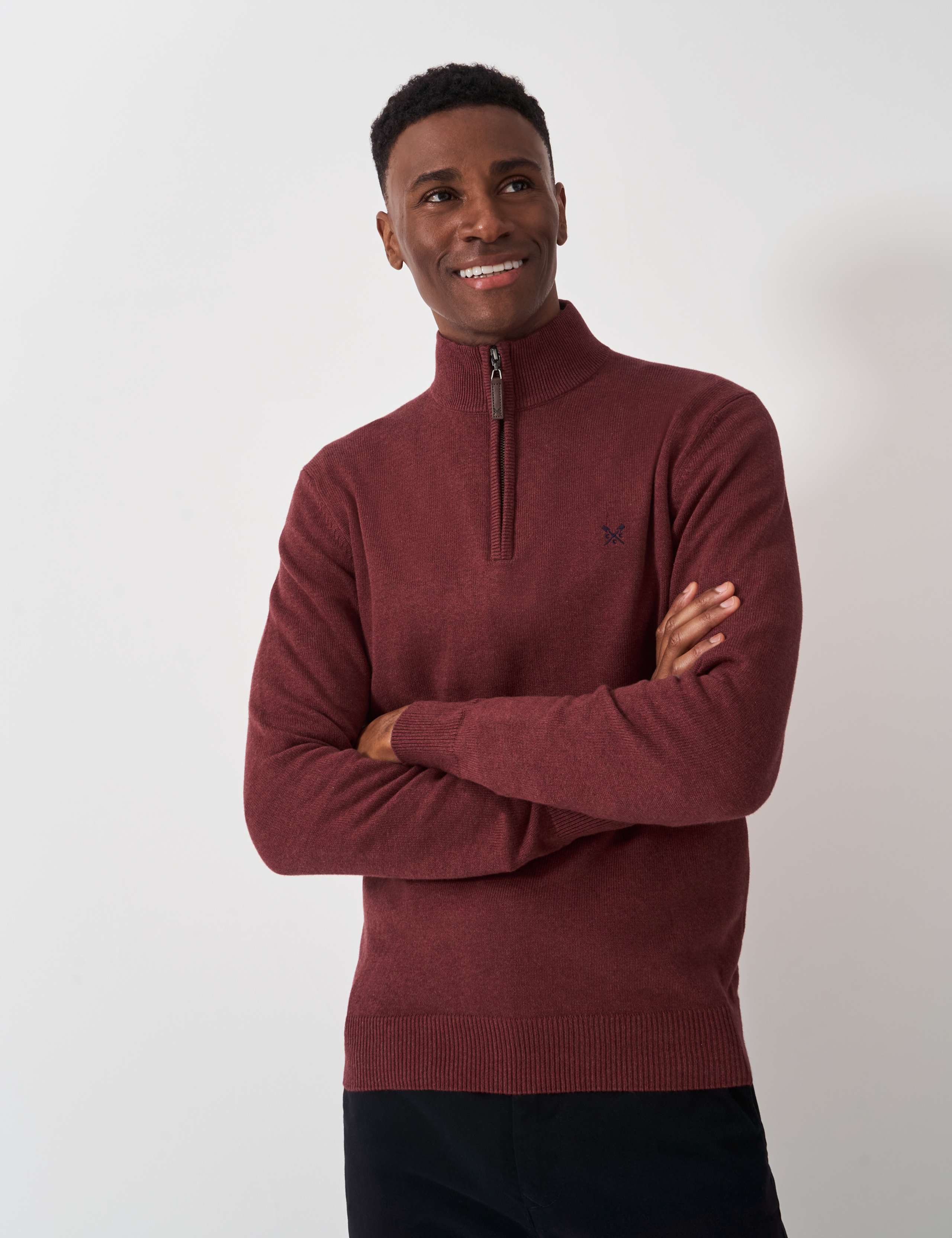 Pure Cotton Half Zip Jumper