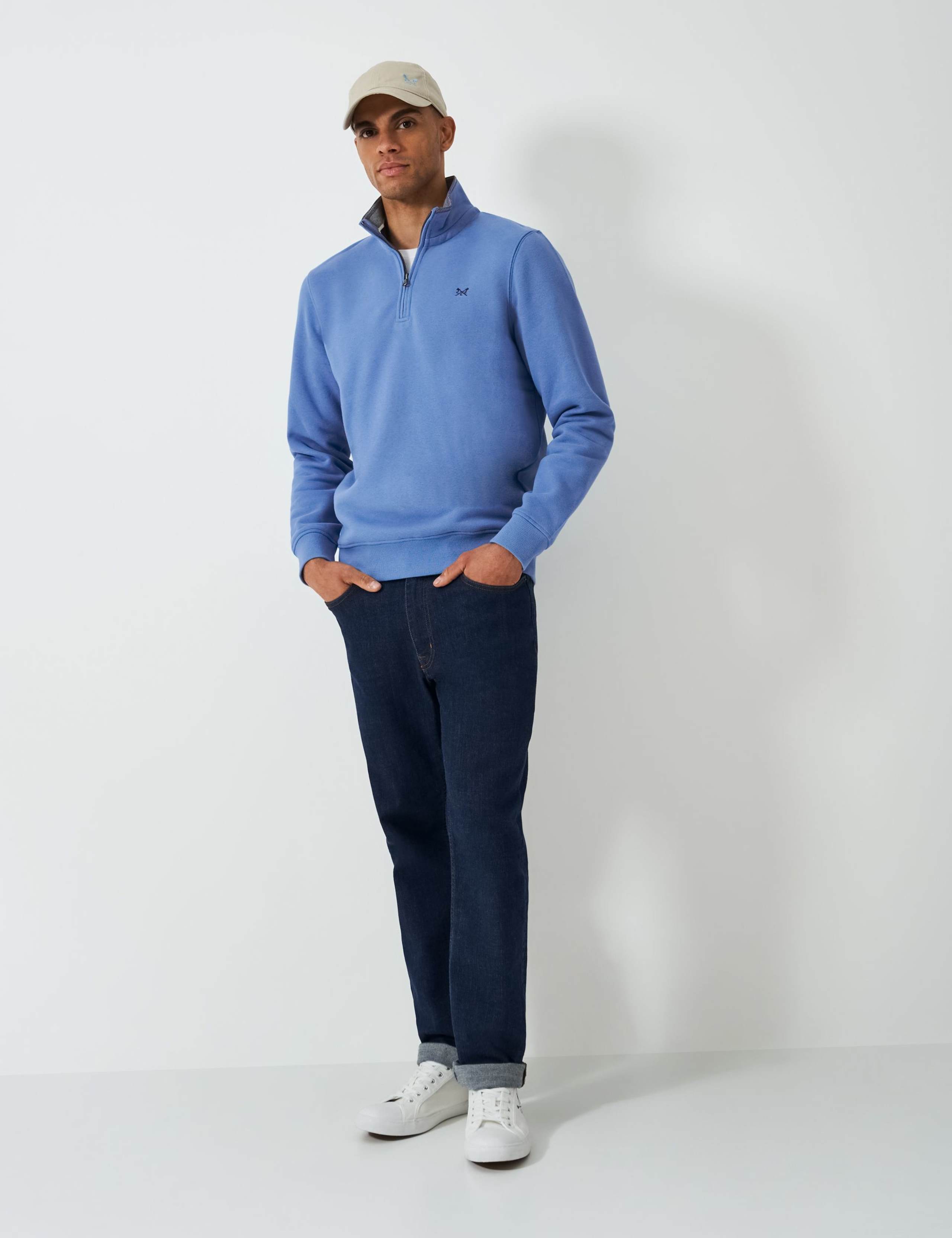 Cotton Rich Half Zip Sweatshirt
