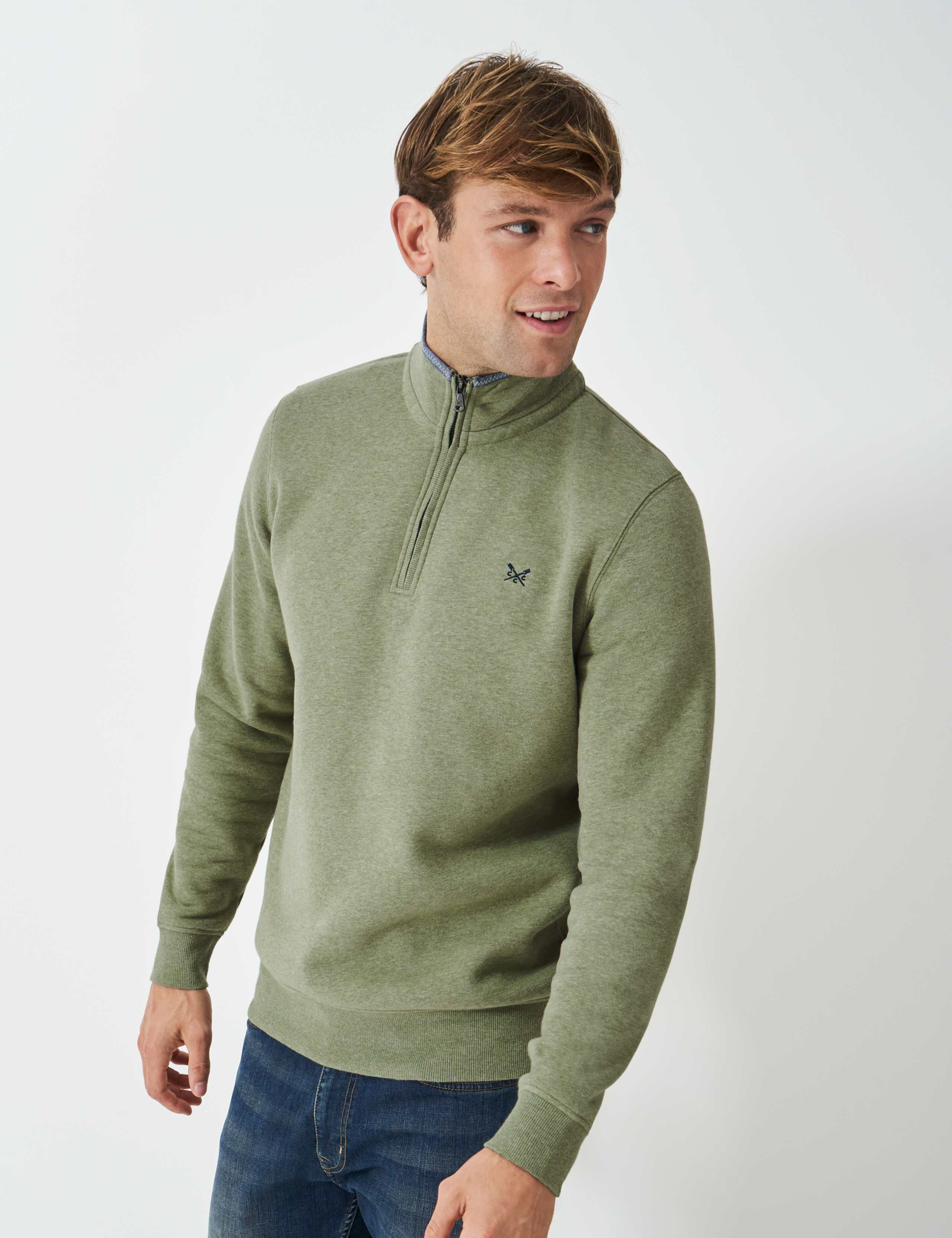 Cotton Rich Half Zip Sweatshirt