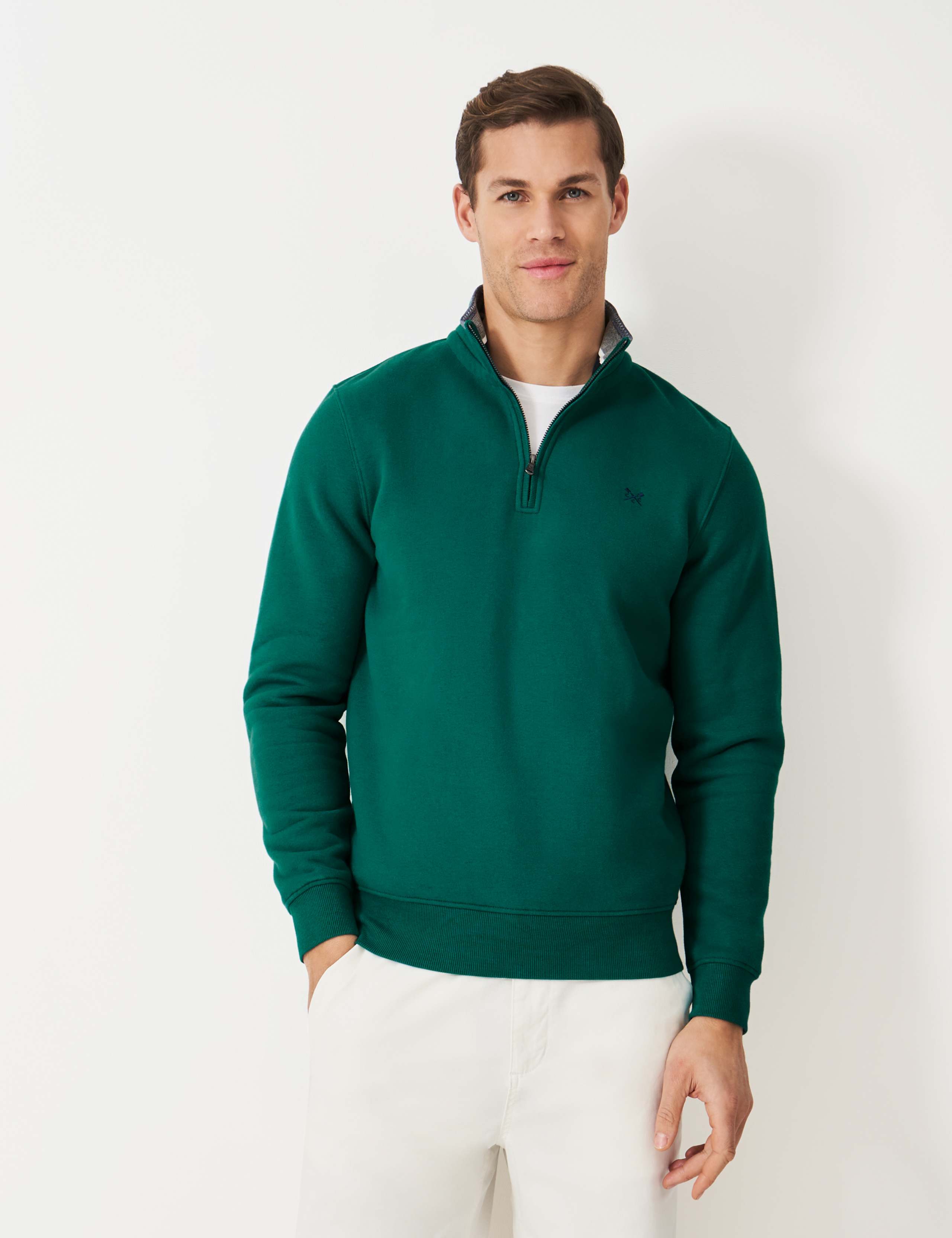 Cotton Rich Half Zip Sweatshirt