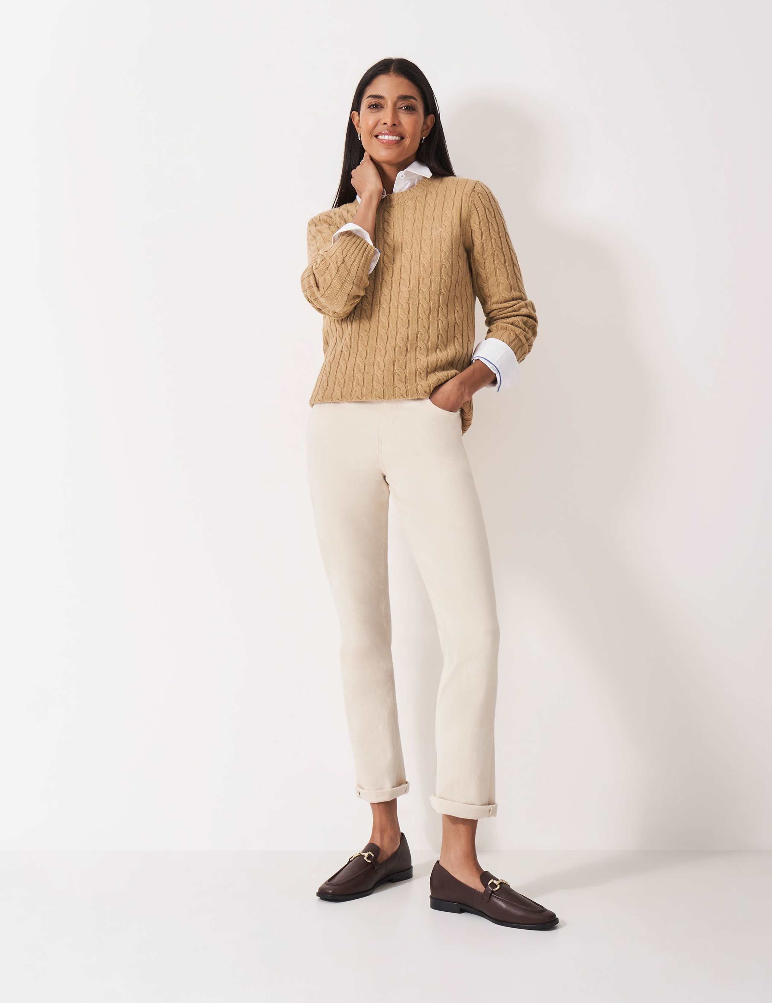Merino Wool Rich Cable Knit Jumper