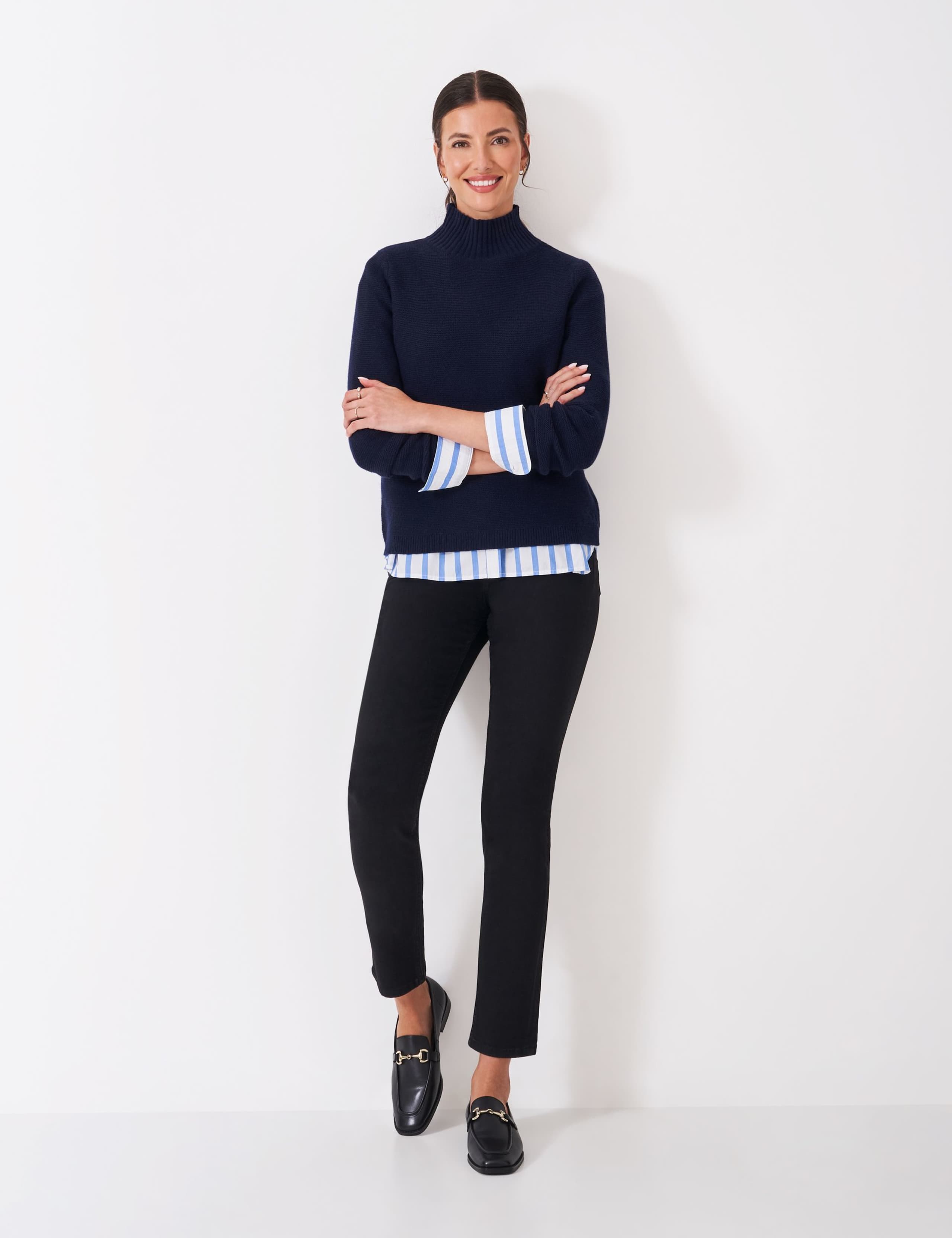 Merino Wool Rich High Neck Jumper