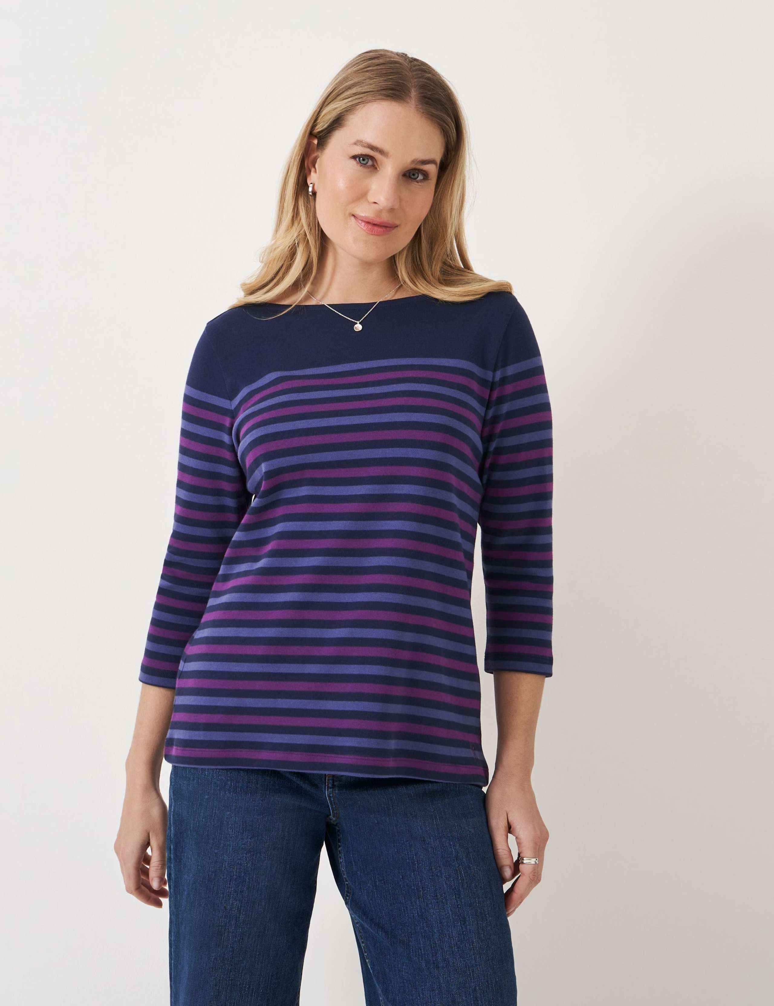 Pure Cotton Striped Top