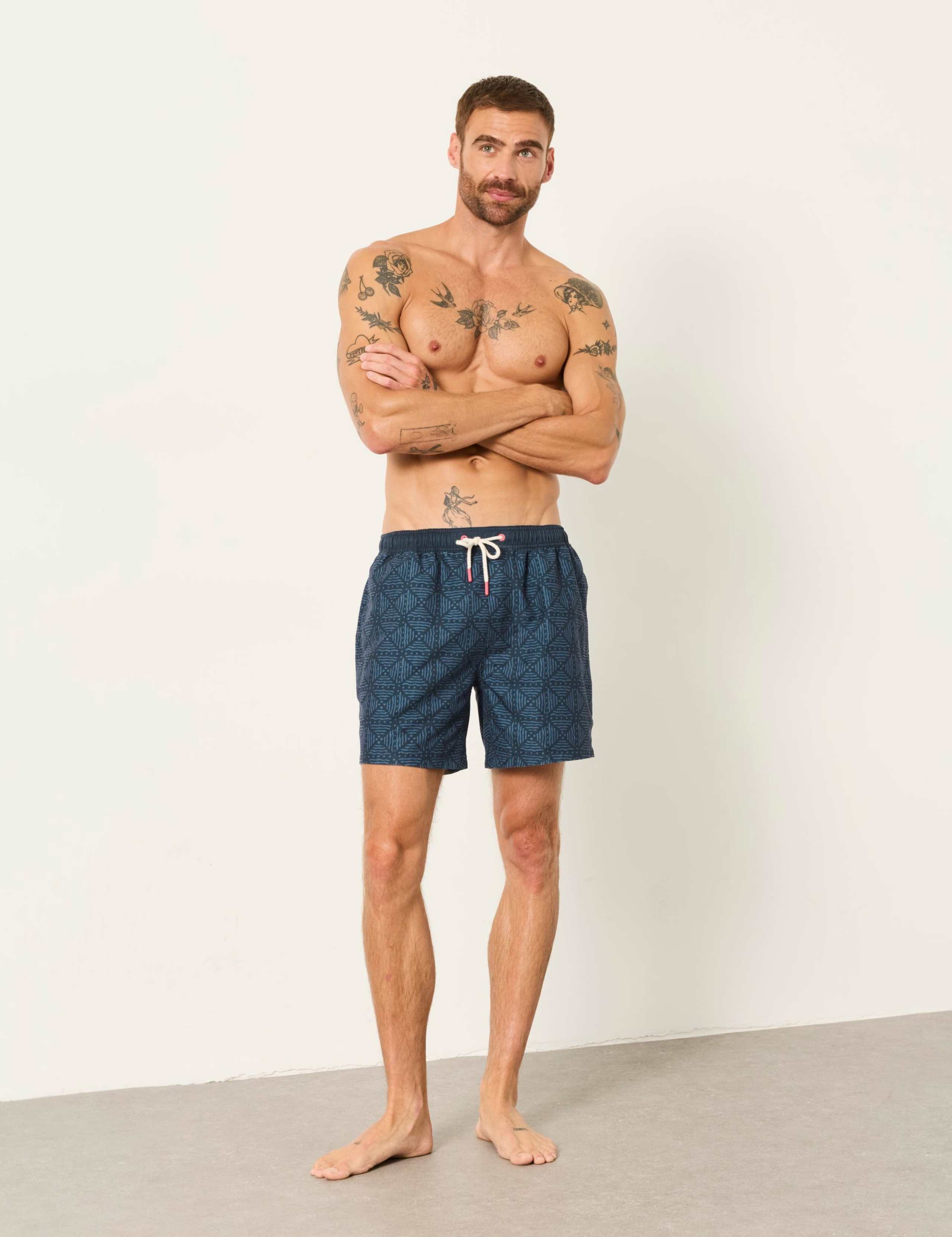 Geometric Print Swim Shorts