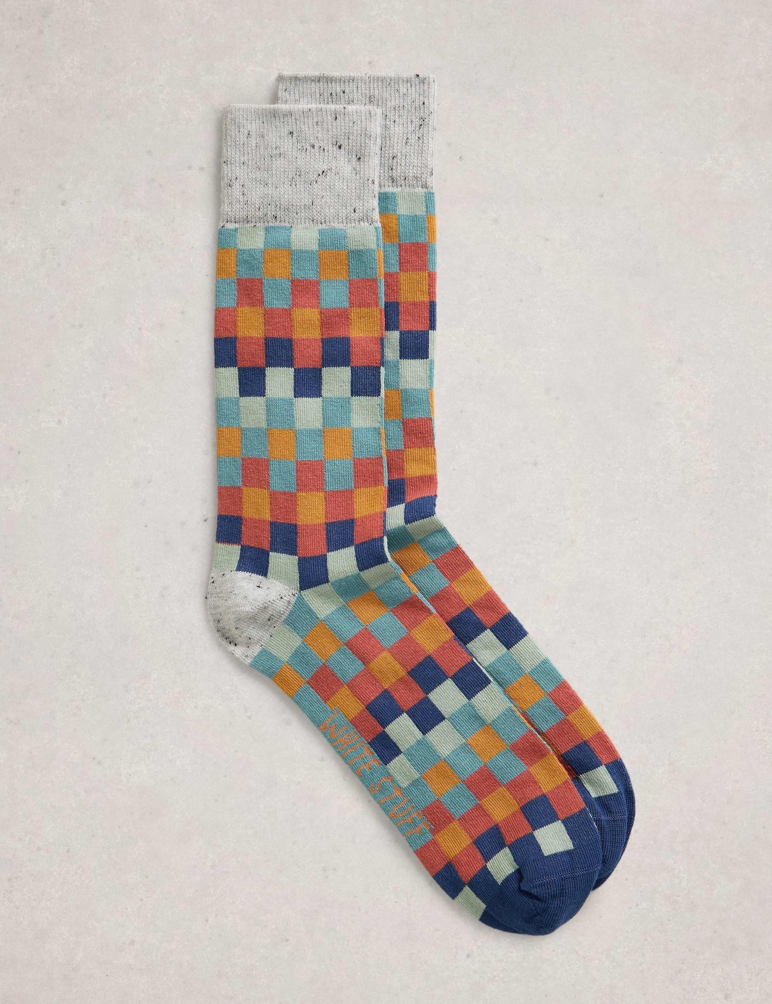 Patterned Cotton Rich Socks