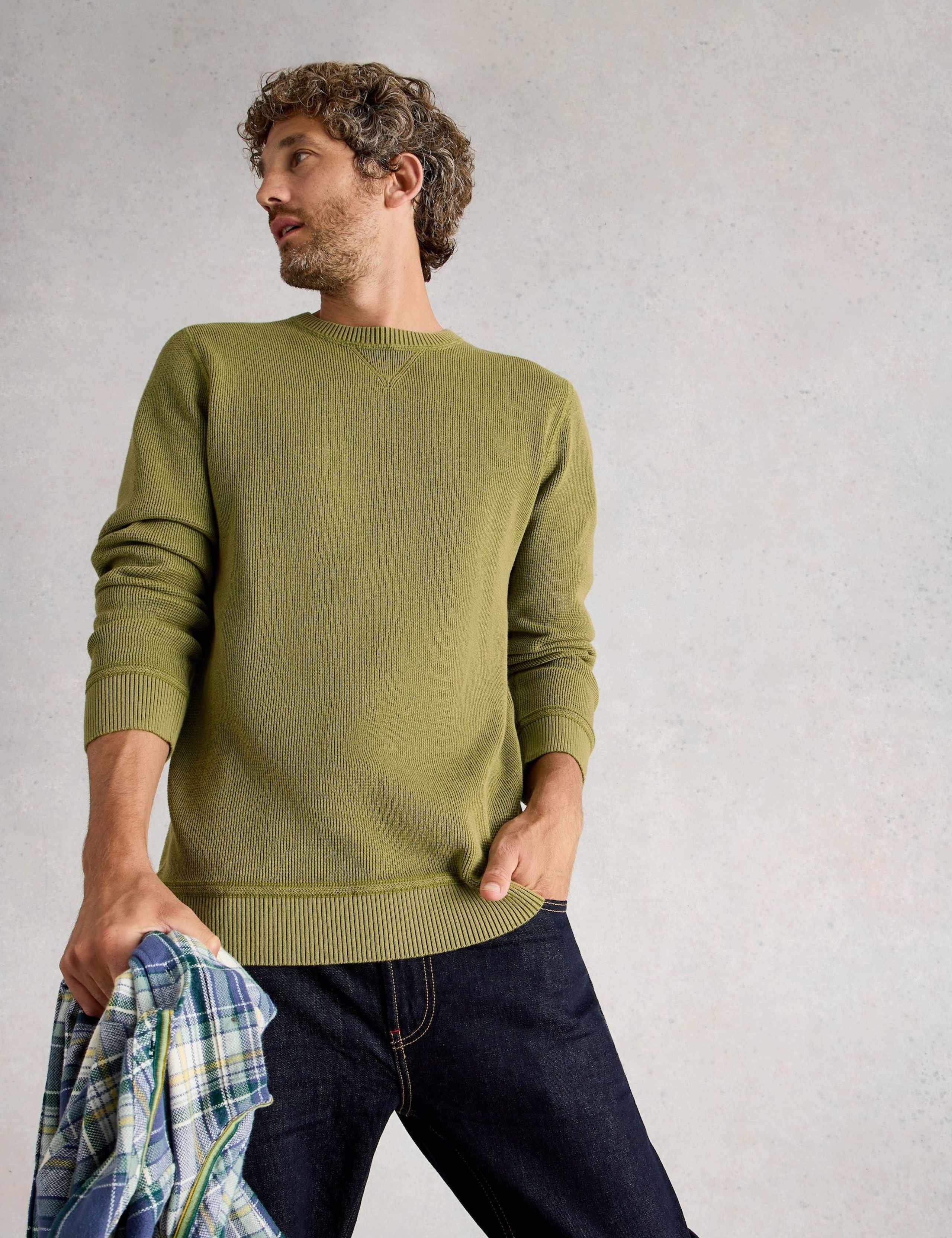 Pure Cotton Crew Neck Jumper
