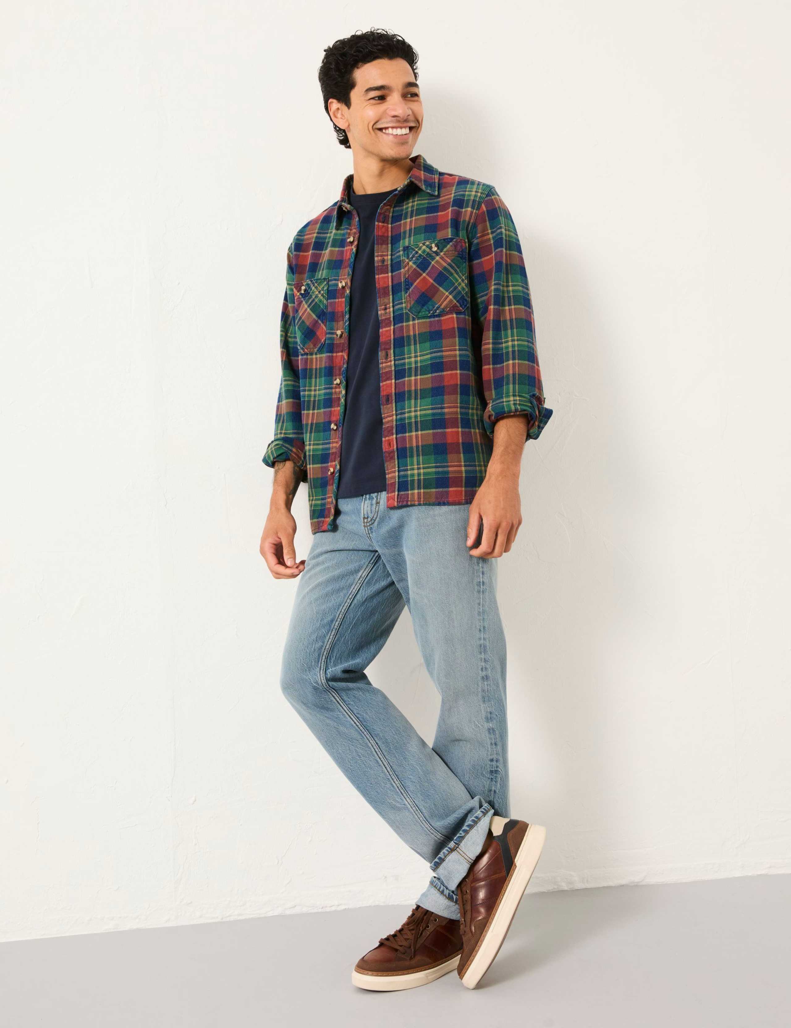 Regular Fit Pure Cotton Checked Shirt