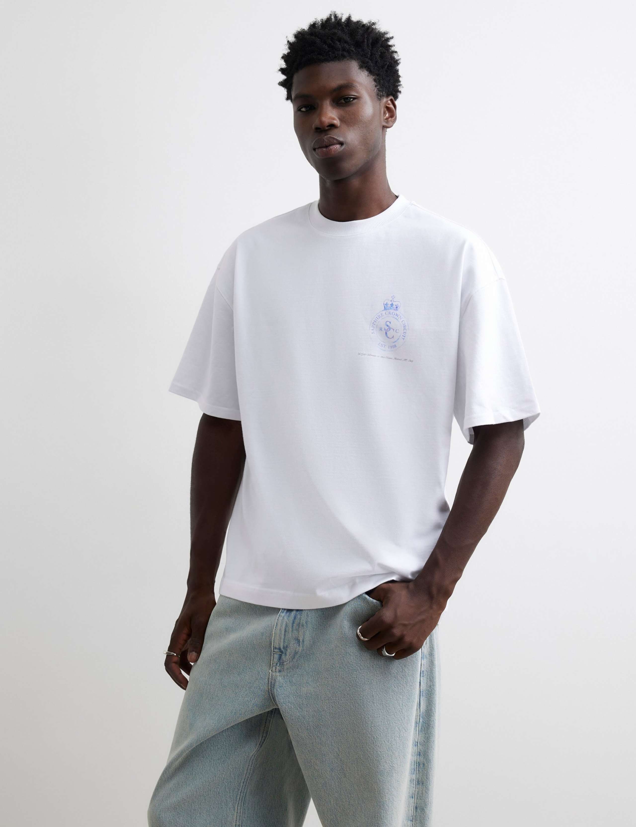 Oversized Pure Cotton Print Short Sleeve T-Shirt