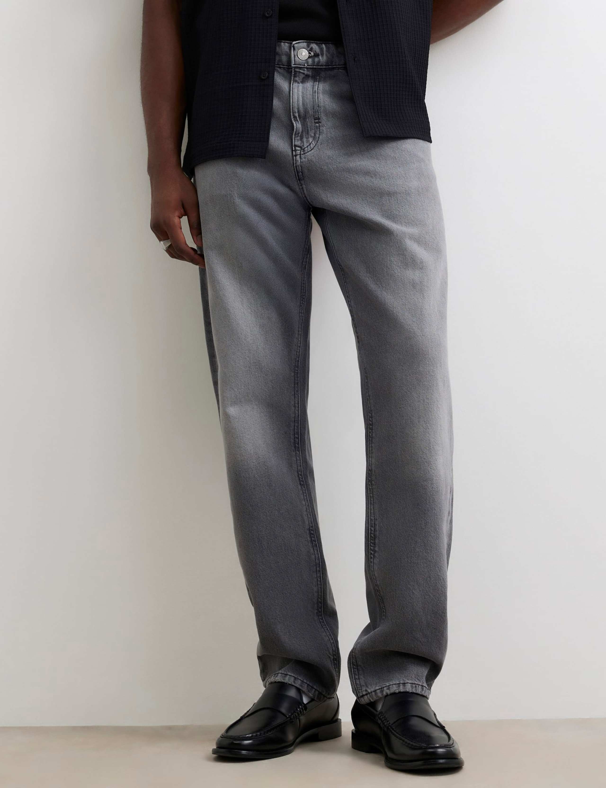Straight Fit Pure Cotton Jeans
