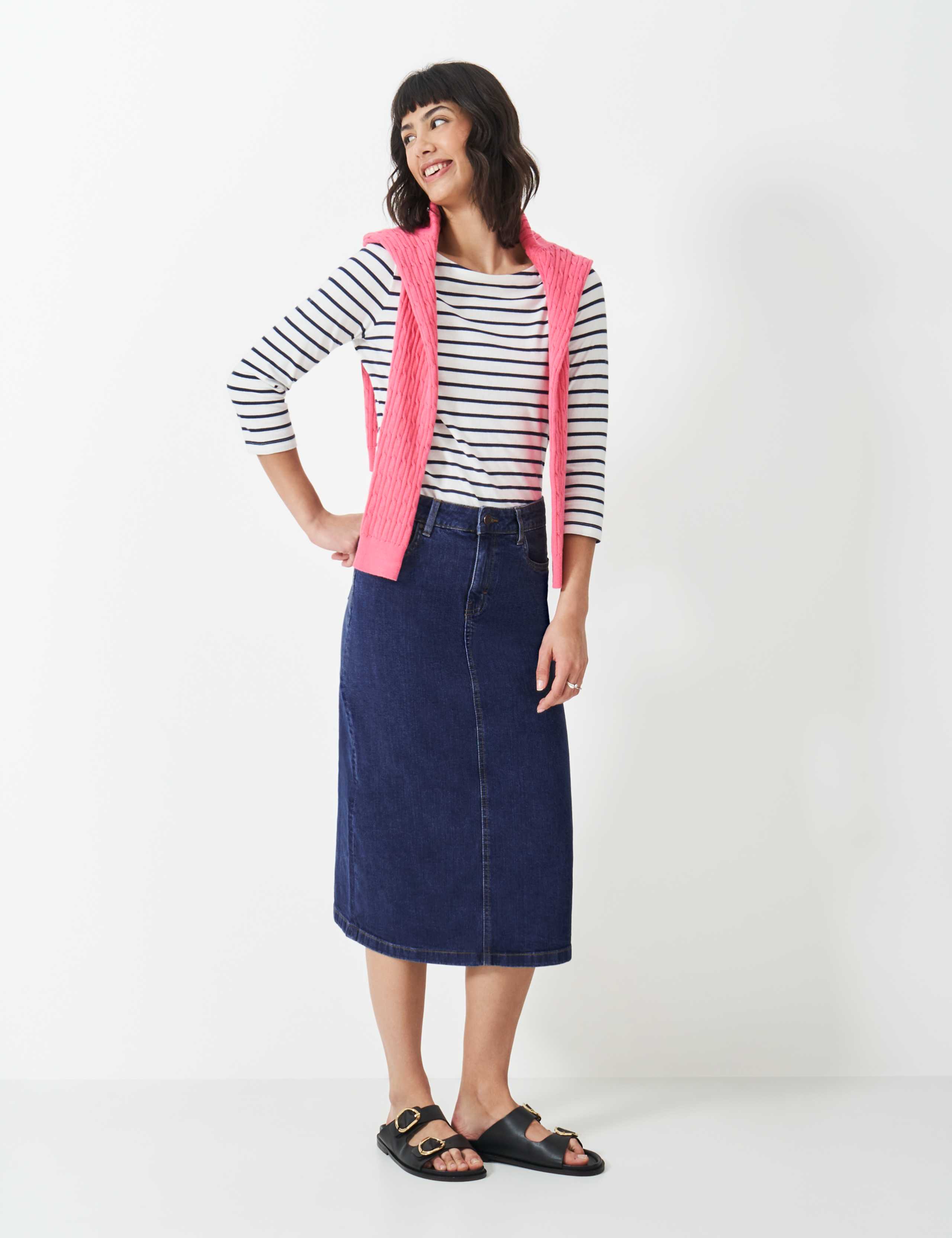 Denim Midi Skirt